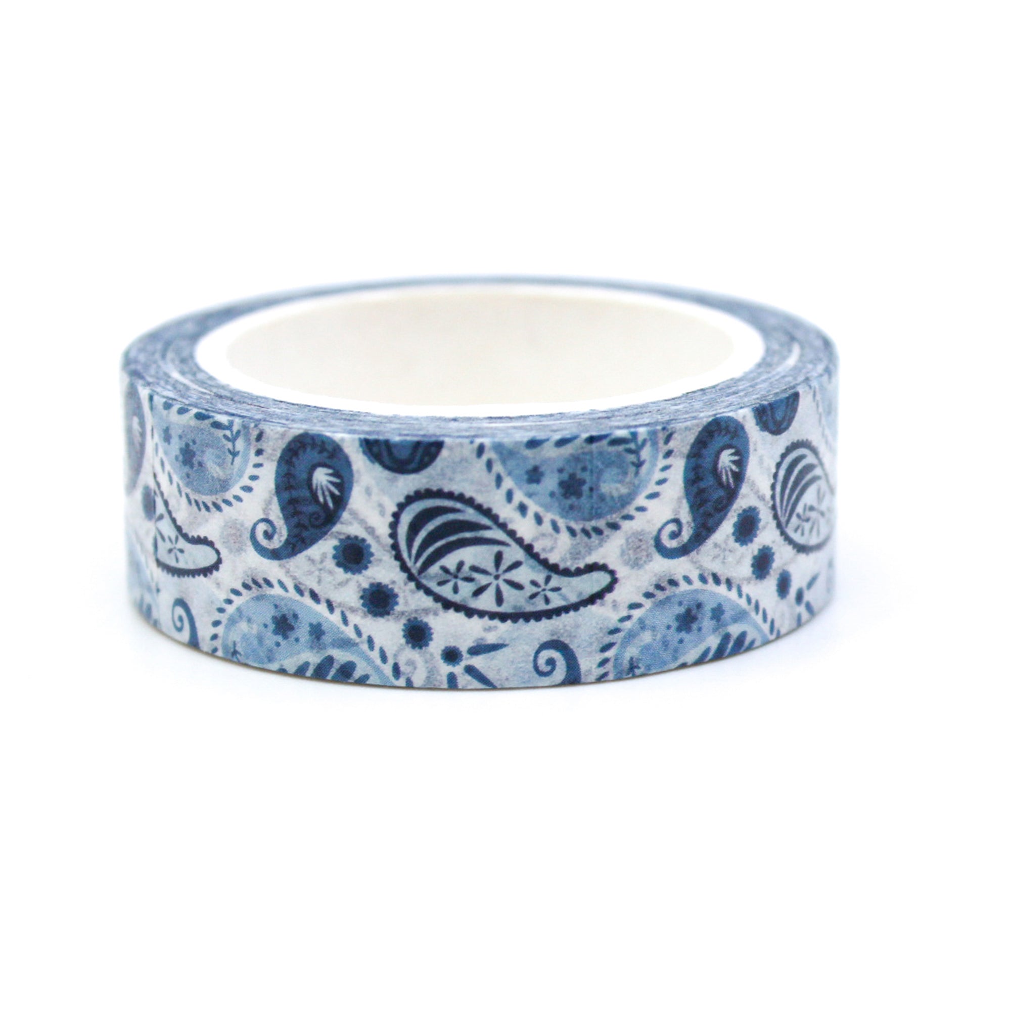 Elevate your crafts with our Embroidery Blue Paisley Washi Tape, featuring a intricate paisley pattern in shades of blue. Ideal for adding a touch of intricate elegance to your projects. This tape is from Maylay Co. and sold at BBB Supplies Craft Shop.