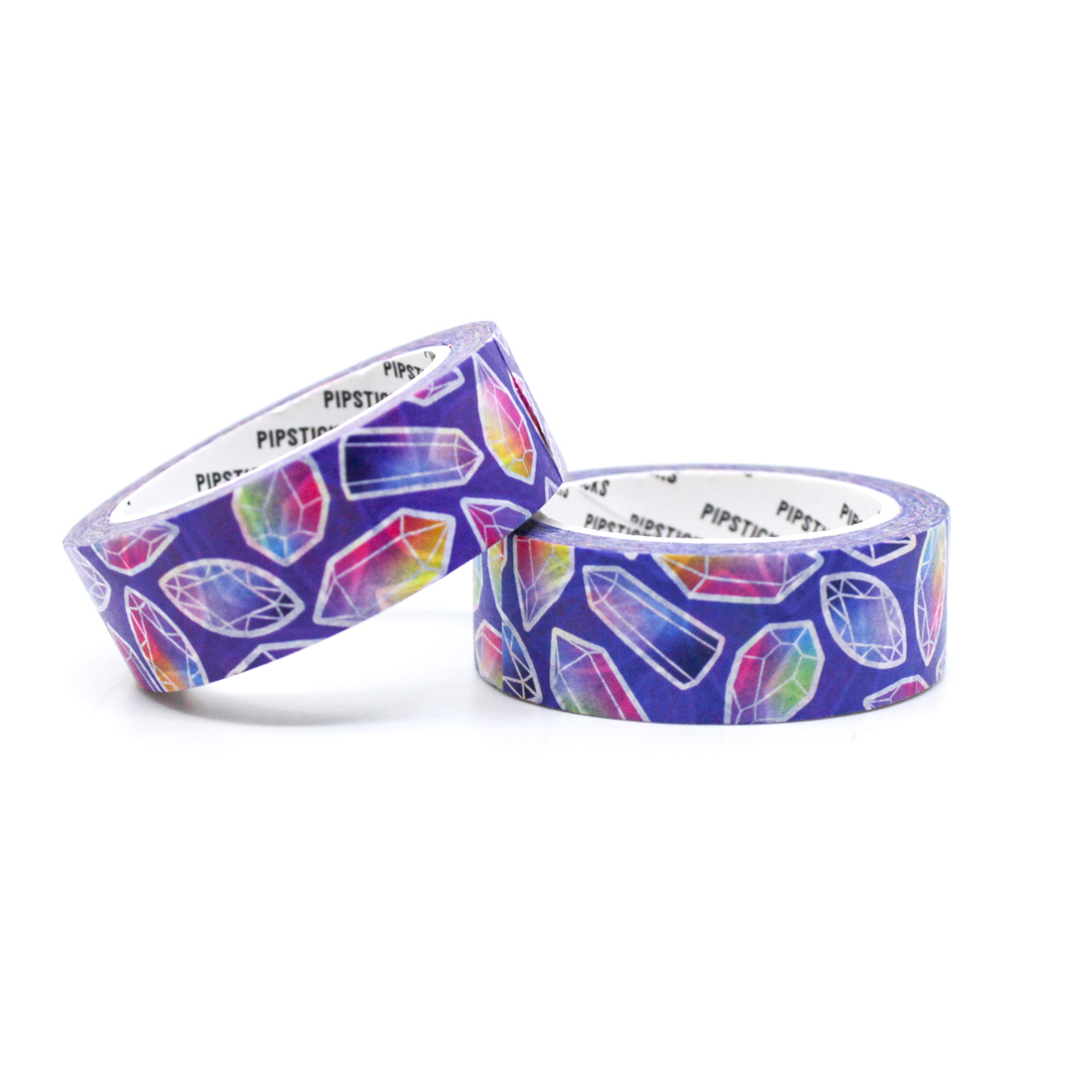 Elevate your crafts with our Colorful Crystal Formations on Purple Washi Tape, featuring vibrant and eye-catching crystal patterns. Ideal for adding a touch of mystique and color to your projects. This tape is from pipsticks and sold at BBB Supplies Craft Shop.