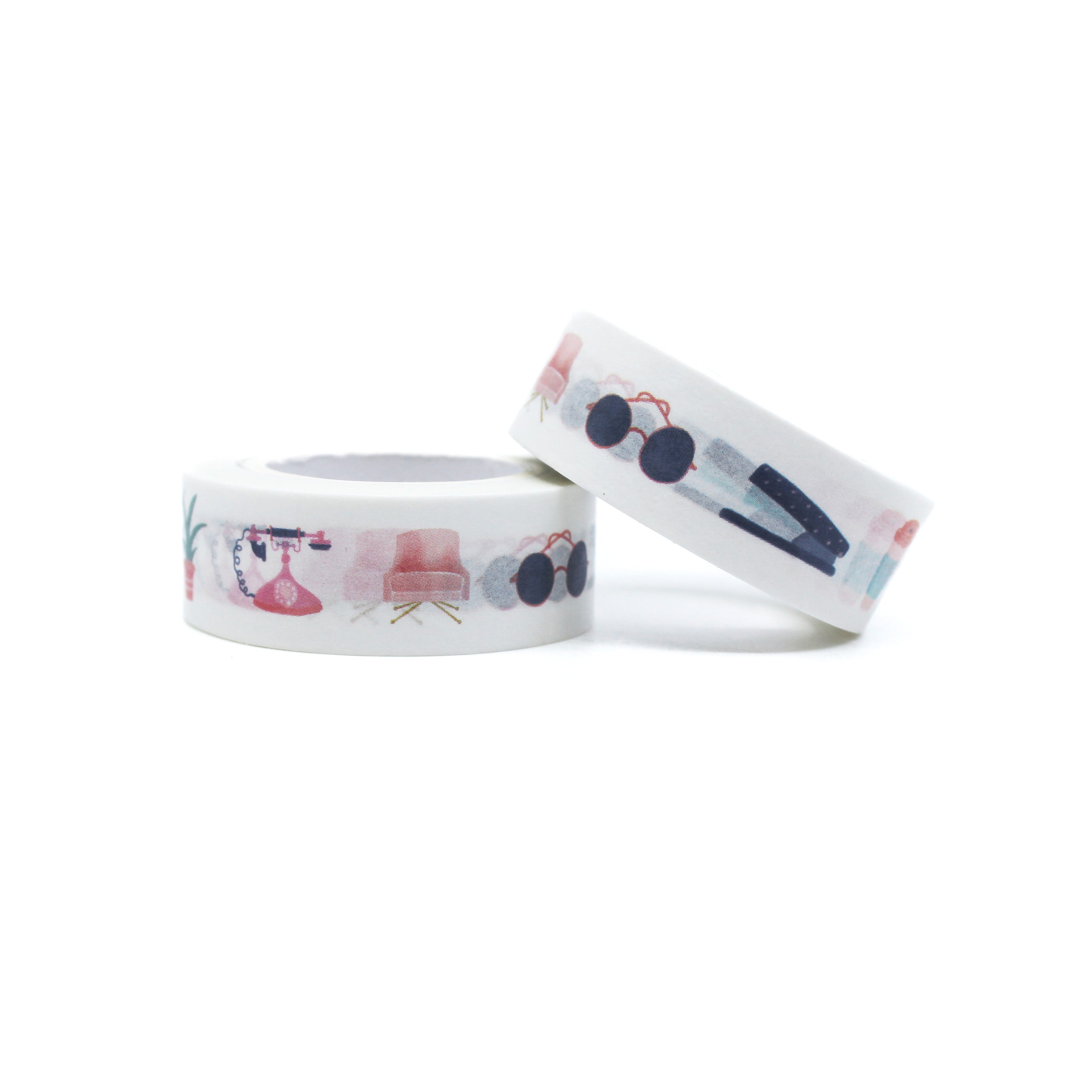 Add a touch of feminine flair to your workspace with our Girly Work Supplies Washi Tape. Featuring stylish and fun work-related motifs, it adds a playful and decorative touch to your crafts. This tape is sold at BBB Supplies Craft Shop.