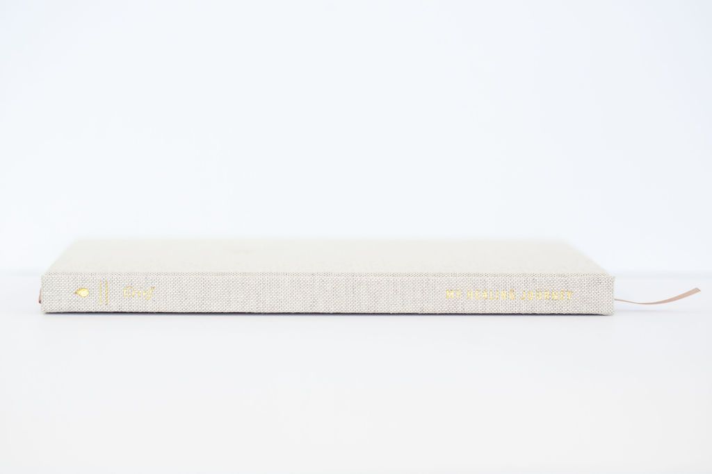 This grief journal offer prompts to help you write about your losses and work through the grieving process at your pace. This journal is from promptly and sold at BBB Supplies Craft Shop.