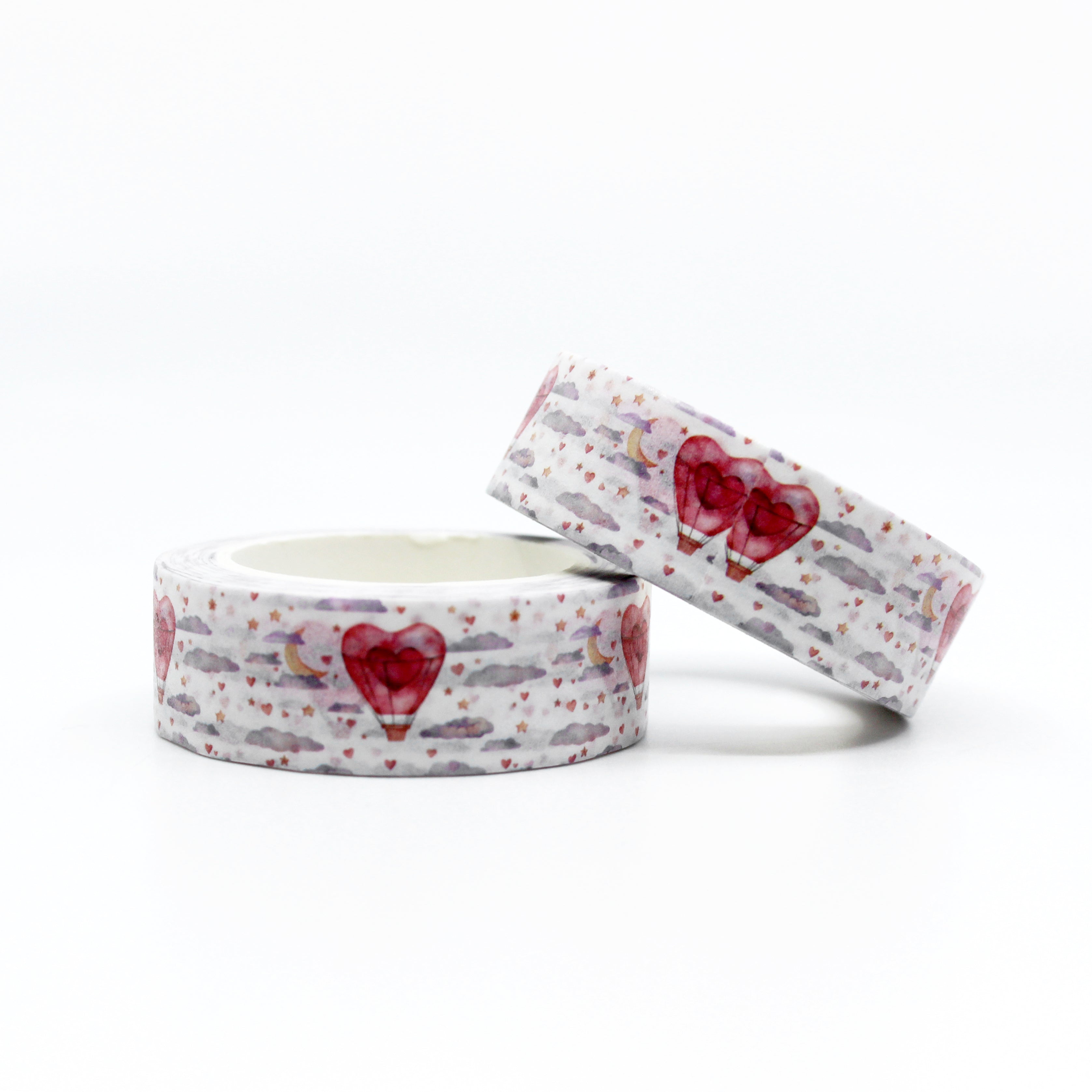 This tape featuring a heart-shaped air balloon is an expression of love that is perfect for adding a cute, romantic touch to your greeting cards, scrapbooks, planner spreads, or gift wrapping. This tape is sold at BBB Supplies Craft Shop.