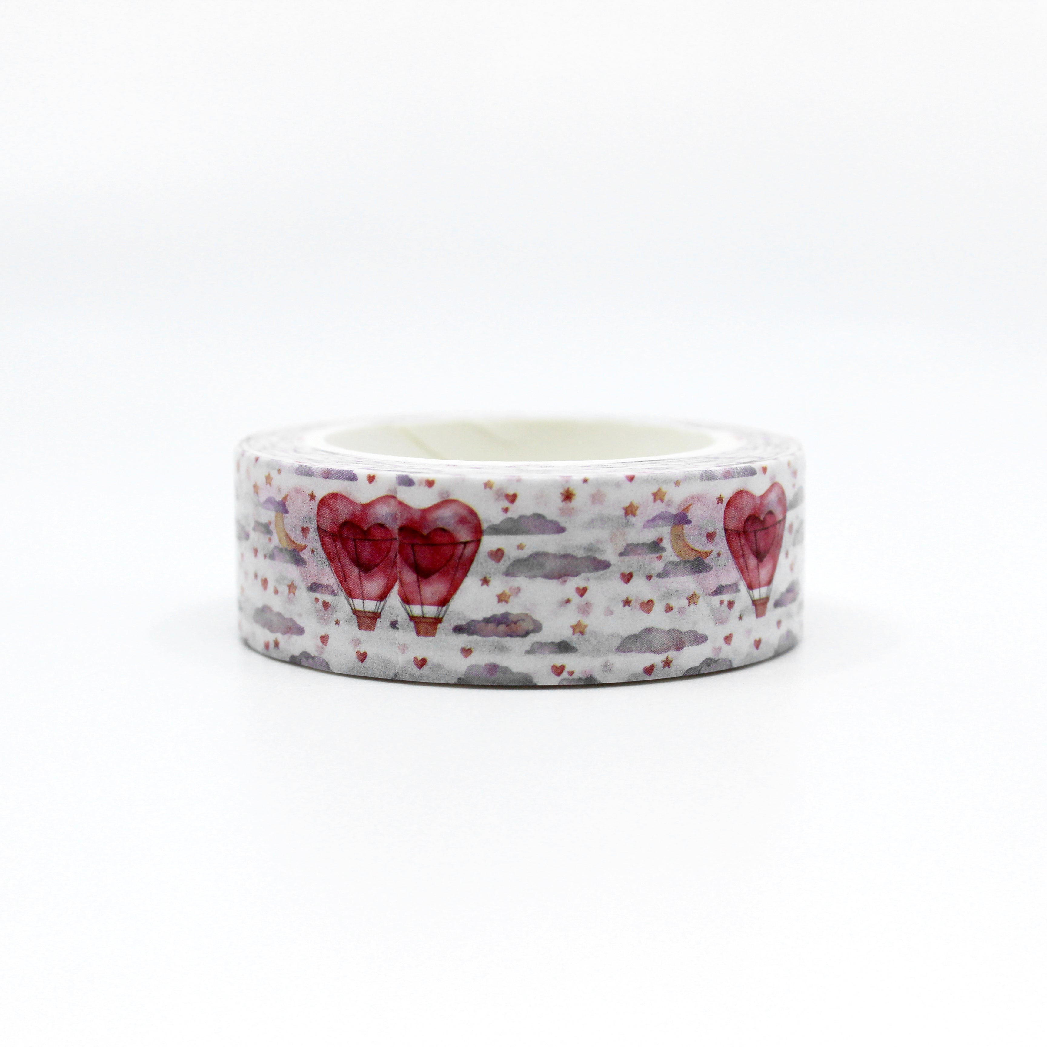 This tape featuring a heart-shaped air balloon is an expression of love that is perfect for adding a cute, romantic touch to your greeting cards, scrapbooks, planner spreads, or gift wrapping. This tape is sold at BBB Supplies Craft Shop.