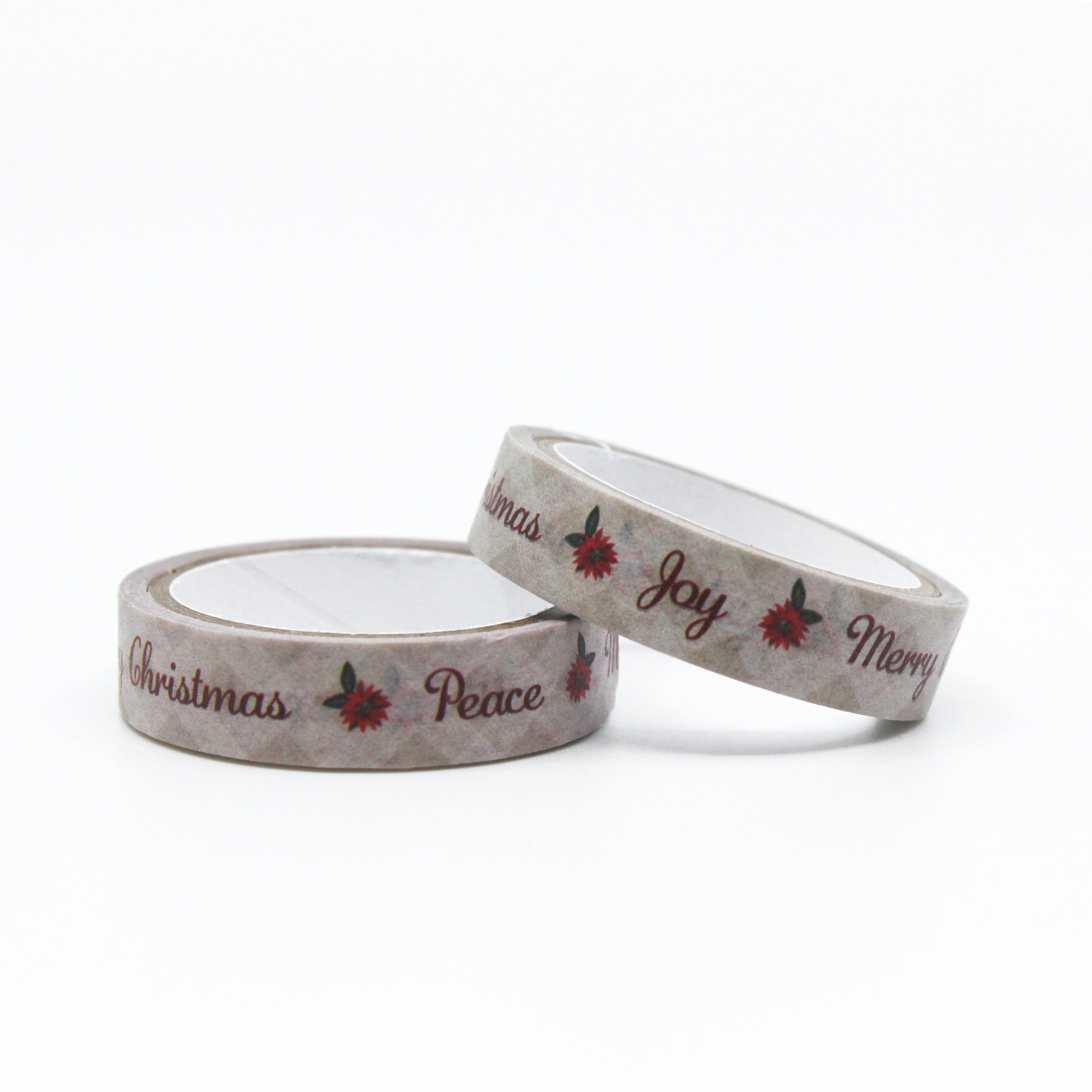 Elevate your holiday crafts with our Merry Christmas phrases washi tape, featuring joyful holiday greetings and phrases in festive typography, perfect for adding a touch of seasonal cheer to your projects. This tape is sold at BBB Supplies Craft Shop.