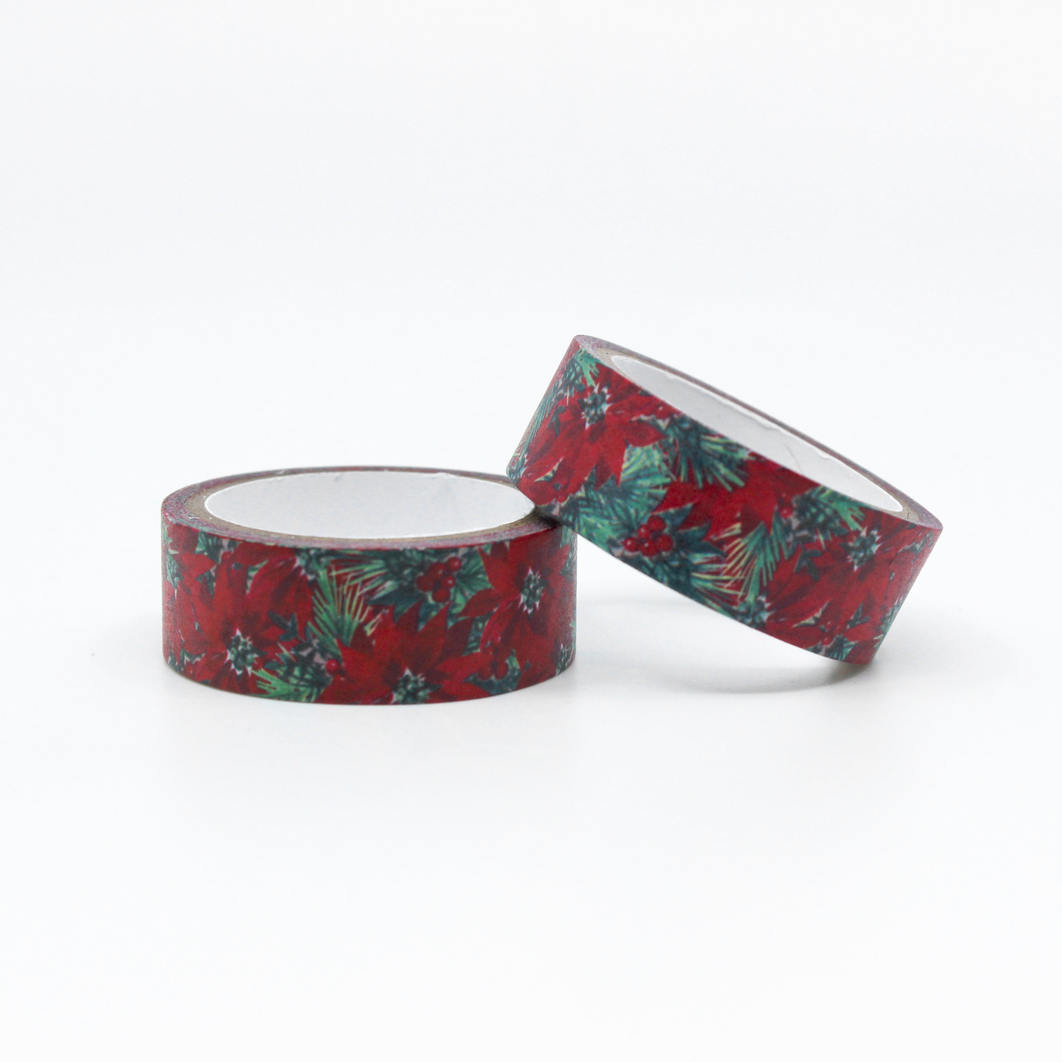 Celebrate the holidays with our poinsettia-themed washi tape, ideal for adding a classic and festive touch to your crafts, embodying the joy and tradition of holiday blooms. This tape is sold at BBB Supplies Craft Shop.