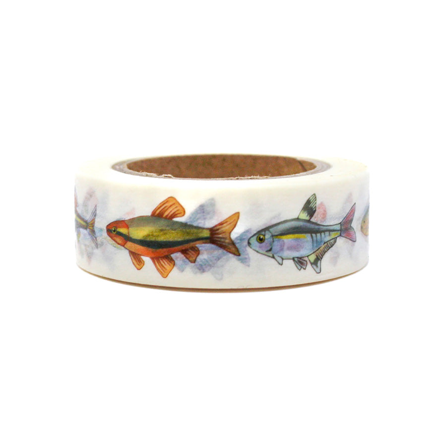 Reel in the fun with this bass fishing-themed washi tape! Featuring images of bass fish and fishing gear, this tape is perfect for adding a touch of outdoor adventure to your projects. Use it to decorate scrapbook pages, gift wrap, and more for the fishing enthusiast in your life! This tape is sold at BBB Supplies Craft Shop.