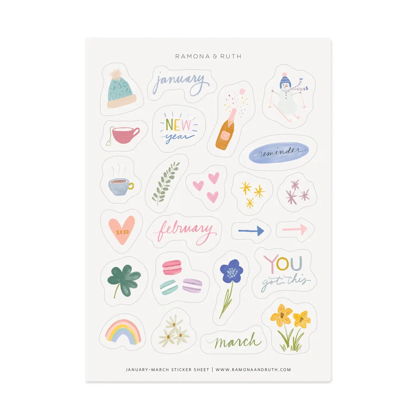 January-March Sticker Sheet