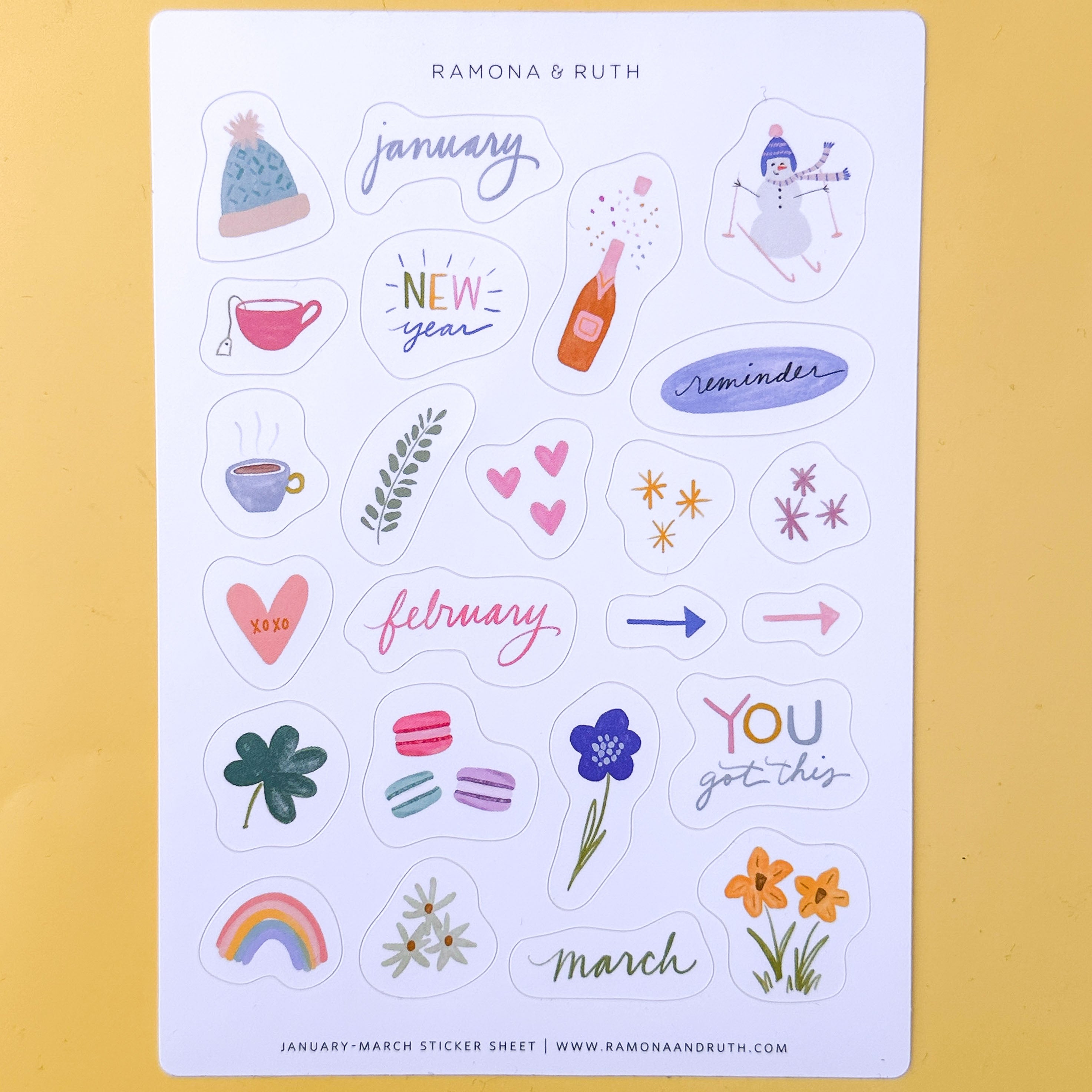 January-March Sticker Sheet