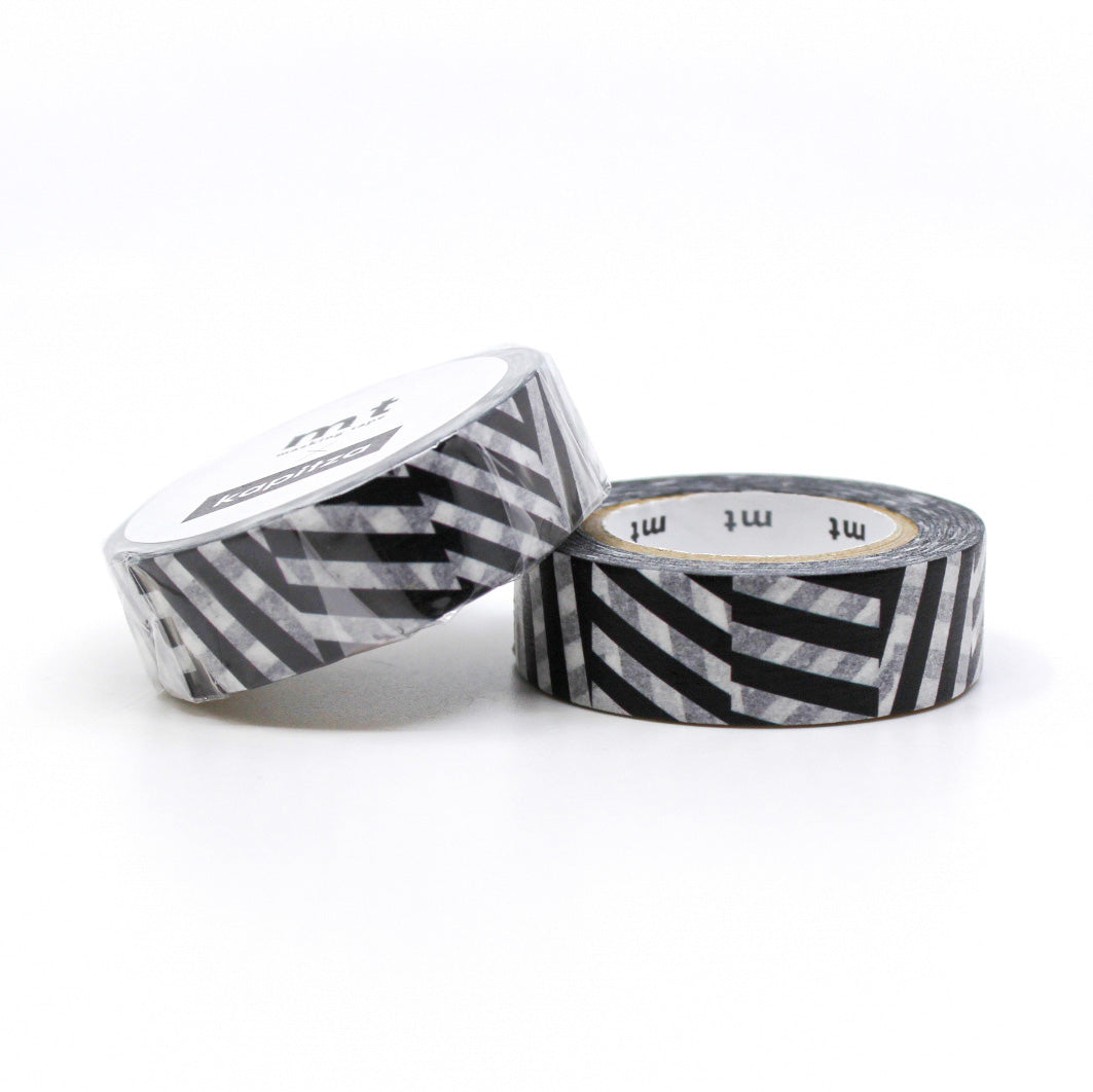 Elevate your creations with our captivating graphic black and white washi tape, showcasing eye-catching and intricate designs that create a dramatic and high-contrast effect for your crafts. From the design&nbsp;team of Kapitza, the MT tape Kapitza Seesaw washi is sold at BBB Supplies Craft Shop.