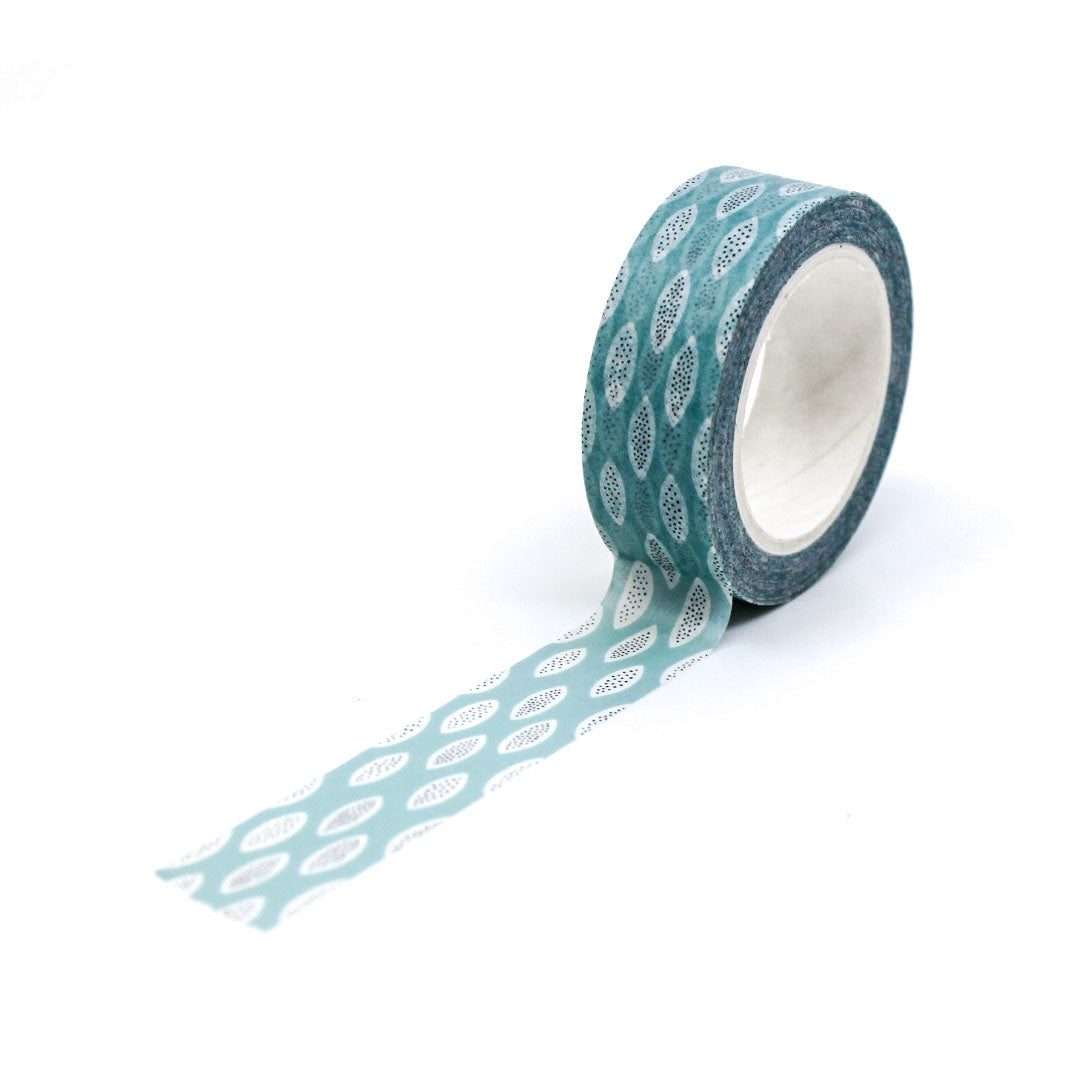 This light blue abstract eye design pattern washi tape a charming design of spots paired with whimsical eye motifs on a light blue background, this washi tape adds a unique and elegaant touch to your crafting and journaling. Ideal for planners, scrapbooks, and decorative purposes