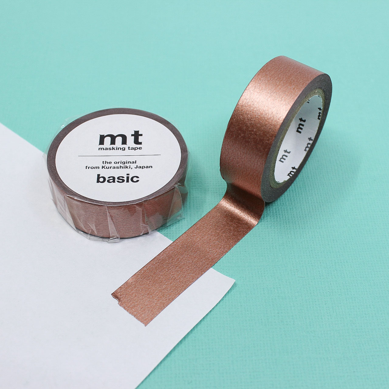 MT Matte Foil Washi Tape in champagne gold, green, bronze, gunmetal grey, red, and silver. Ideal for elegant planners, scrapbooking, gift wrapping, and decorative projects with a luxurious matte metallic finish.