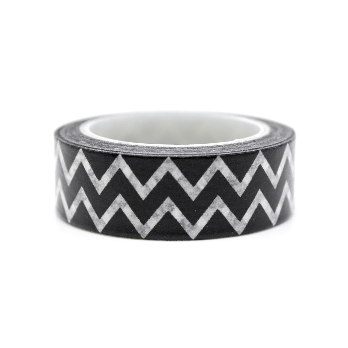 Elevate your creations with our captivating black and white chevron tape, showcasing a bold chevron design in classic black and white, creating a modern and energetic element for your projects. This tape is sold at BBB Supplies Craft Shop.