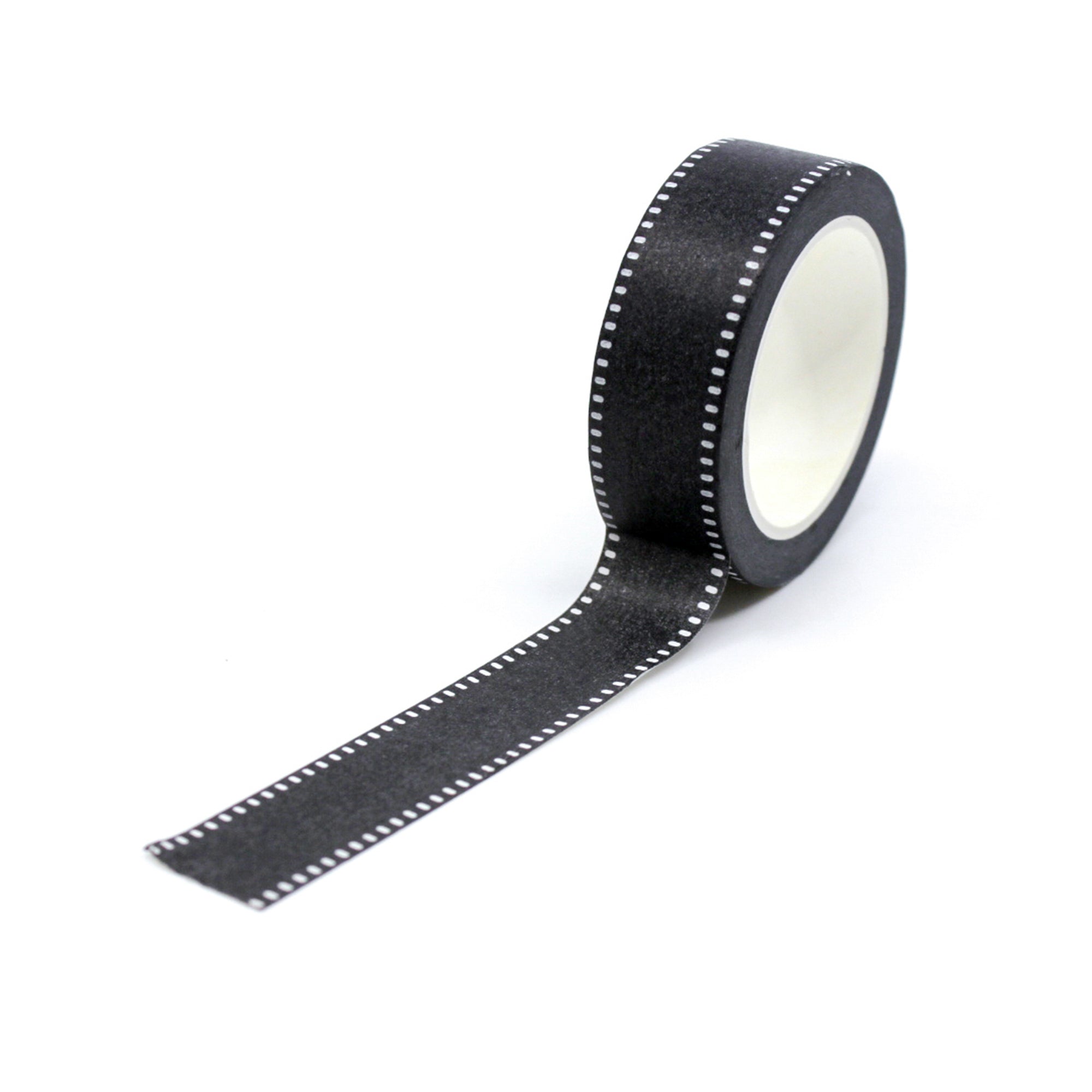 Enhance your creations with our captivating black faux grosgrain ribbon washi tape, showcasing a chic ribbon-like pattern that brings a sense of style and refinement to your crafts. This tape is sold at BBB Supplies Craft Shop.