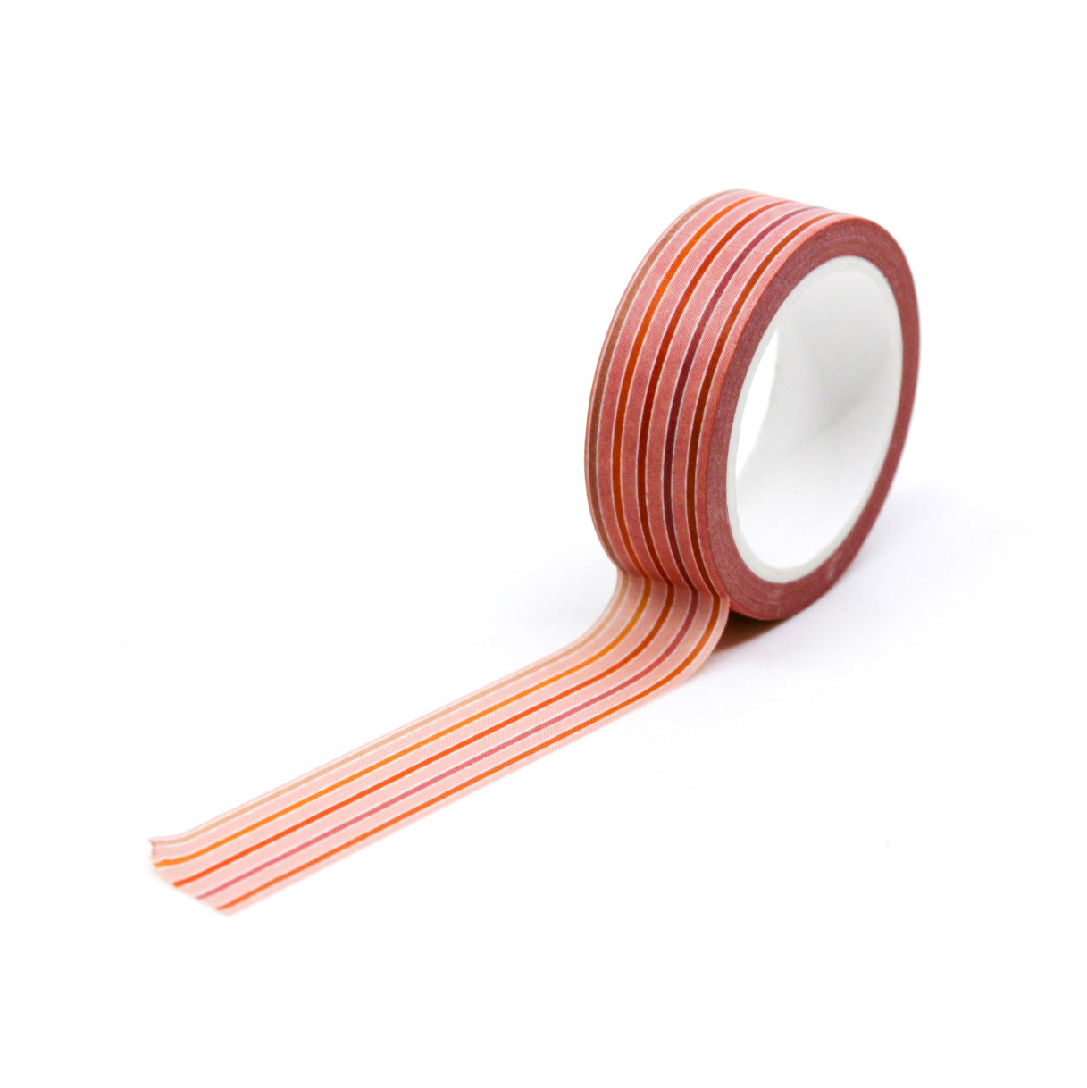 Colorful Peachy Pink Stripes Washi Tape: Cheerful, striped tape featuring peachy pink hues, perfect for adding a lively touch to your crafts, planners, and journals. This tape is from Elyse Breanne Designs and sold at BBB Supplies Craft SHop.