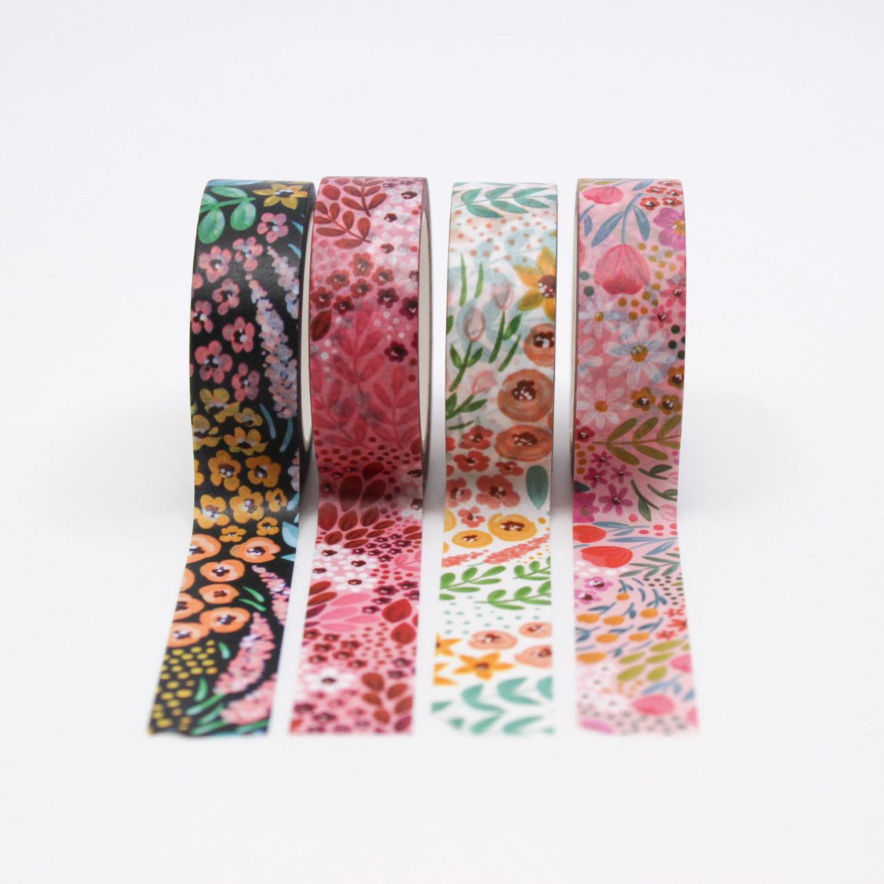 Modern Sangria Red Floral Washi Tape: Vibrant red tape featuring stylish floral patterns, perfect for enhancing your planners, scrapbooks, and crafts with a bold, elegant touch. This tape is from Elyse Breanne Designs and sold at BBB Supplies Craft Shop.