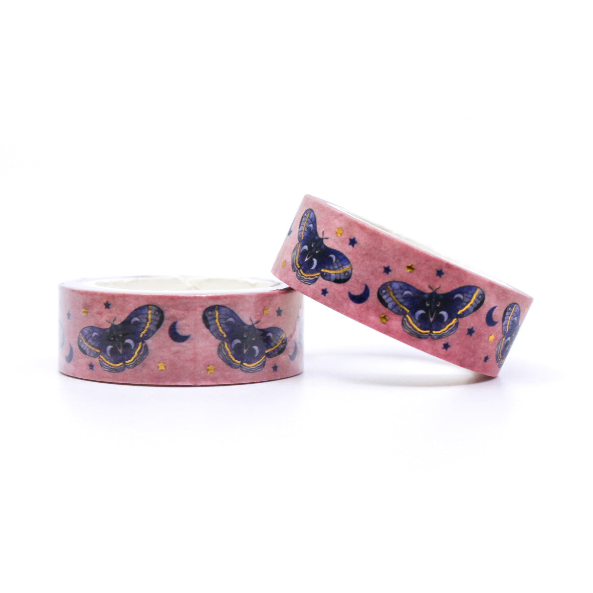 Unleash a touch of mystique with our Mystical Purple Butterfly Washi Tape adorned with shimmering gold foil accents. Ideal for adding a touch of magic to your creative projects. This tape is sold at BBB Supplies Craft Shop.