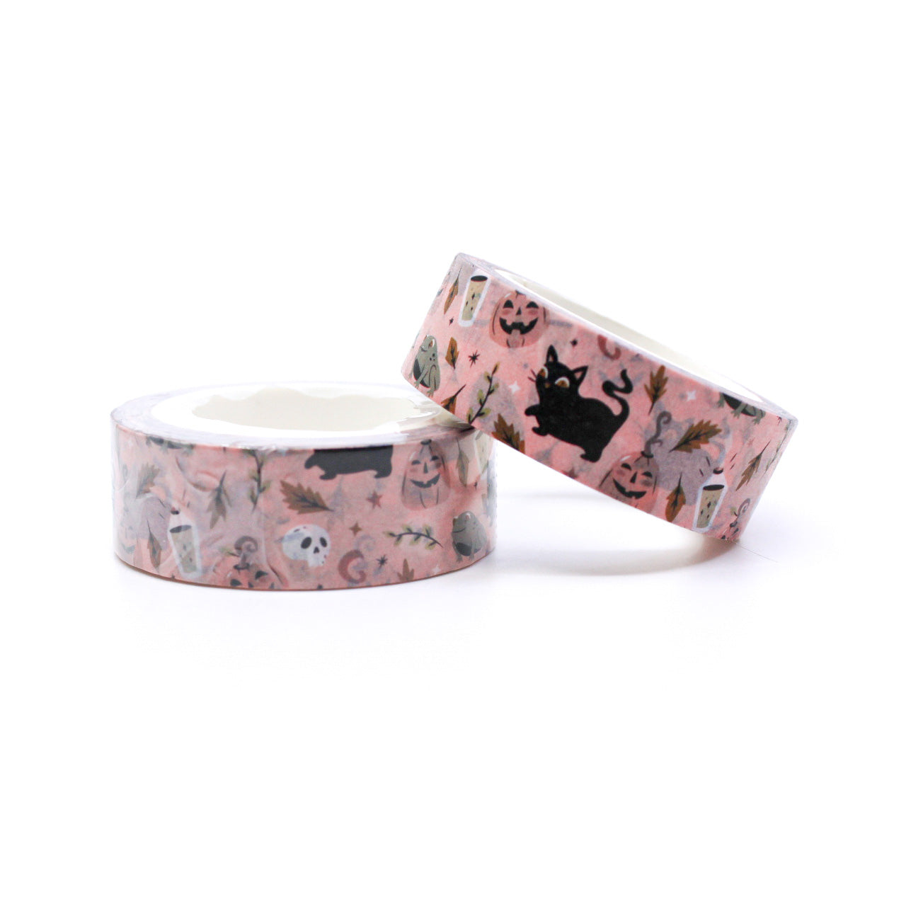 Celebrate Halloween with our Sweet Pumpkins, Skulls, and Black Cat Halloween Washi Tape, featuring delightful pumpkin, skull, and black cat designs. Ideal for adding a playful and festive touch to your projects. This tape is sold at BBB Supplies Craft Shop.