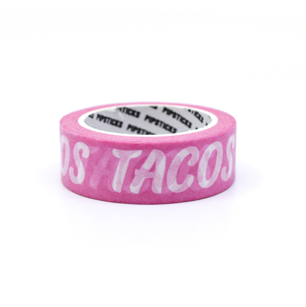 The Pink Taco Typography Washi Tape combines vibrant pink hues with playful taco-themed typography, offering a fun and unique way to decorate your projects. Ideal for scrapbooking, journaling, and planner embellishments, this washi tape features stylish text, making it a perfect choice for food enthusiasts and those who enjoy a touch of whimsy in their crafts