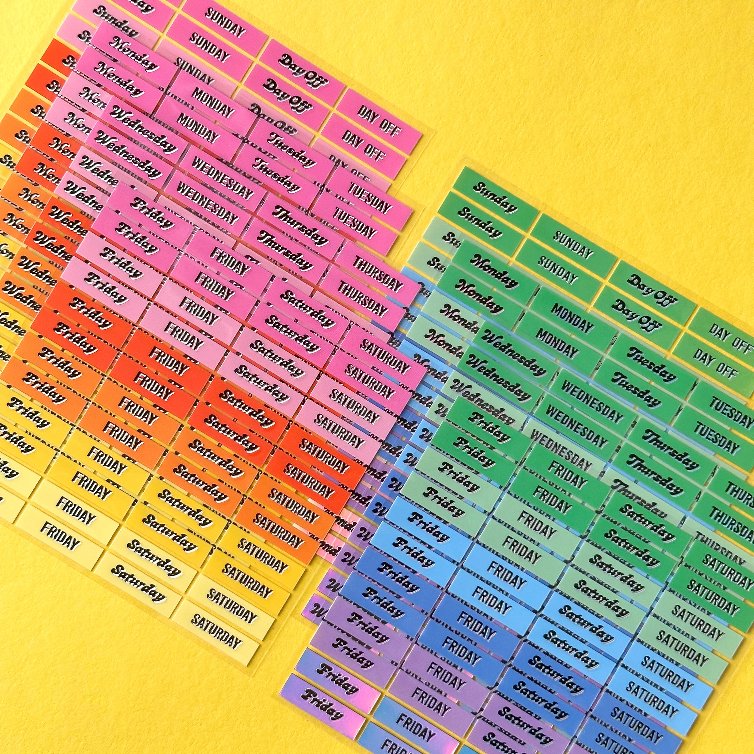 Days of Week Holographic Stickers | Planner Supplies | BBB Supplies