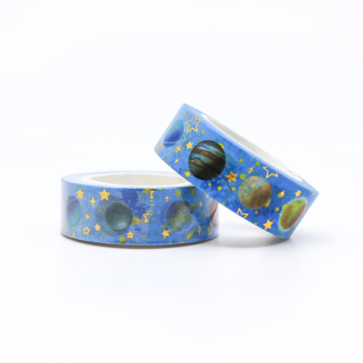 Embark on a cosmic journey with our Outer Space Planets Washi Tape, adorned with vibrant planet illustrations. Ideal for adding a touch of interstellar wonder to your projects. This tape is sold at BBB Supplies Craft Shop.