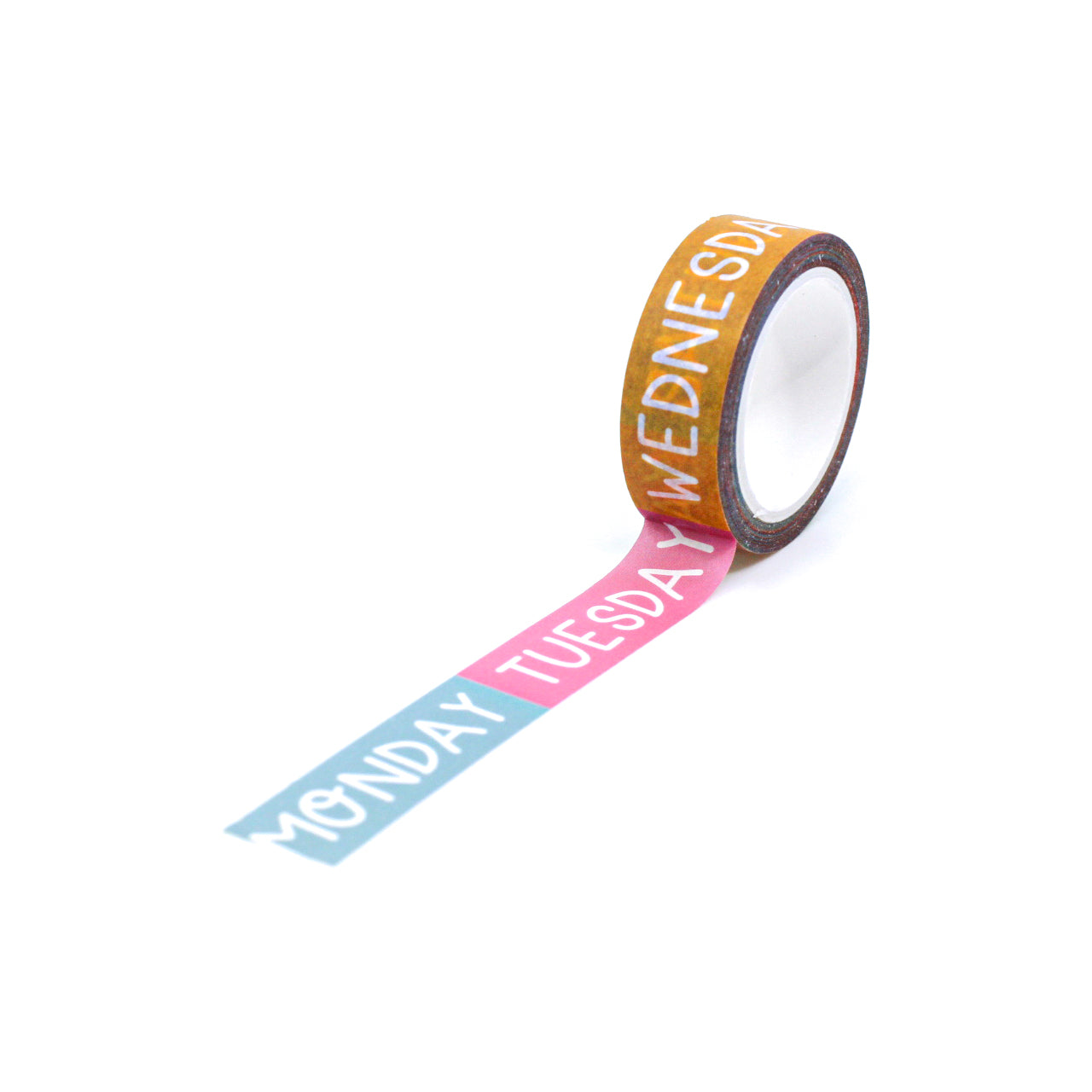 Stay organized with our Days of the Week Washi Tape, featuring the days of the week in a stylish design. Perfect for adding structure and functionality to your planner or journal spreads. This tape is designed by Sarah Frances and sold at BBB Supplies Craft Shop.