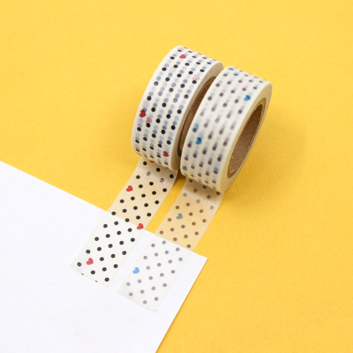 Blue Tiny Dots and Hearts Washi