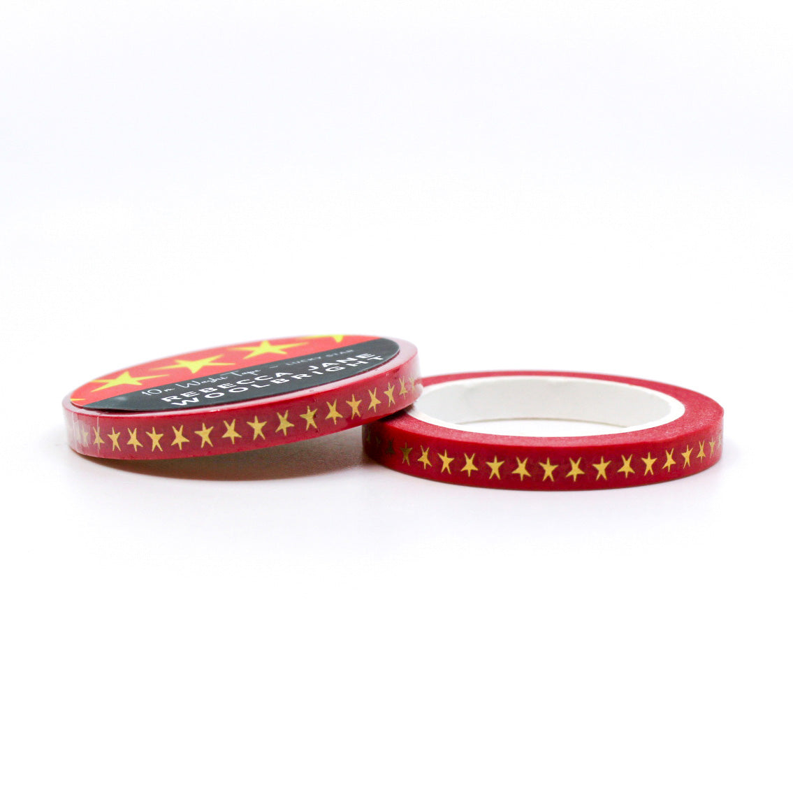 Red stars washi tape perfect for patriotic-themed projects and borders