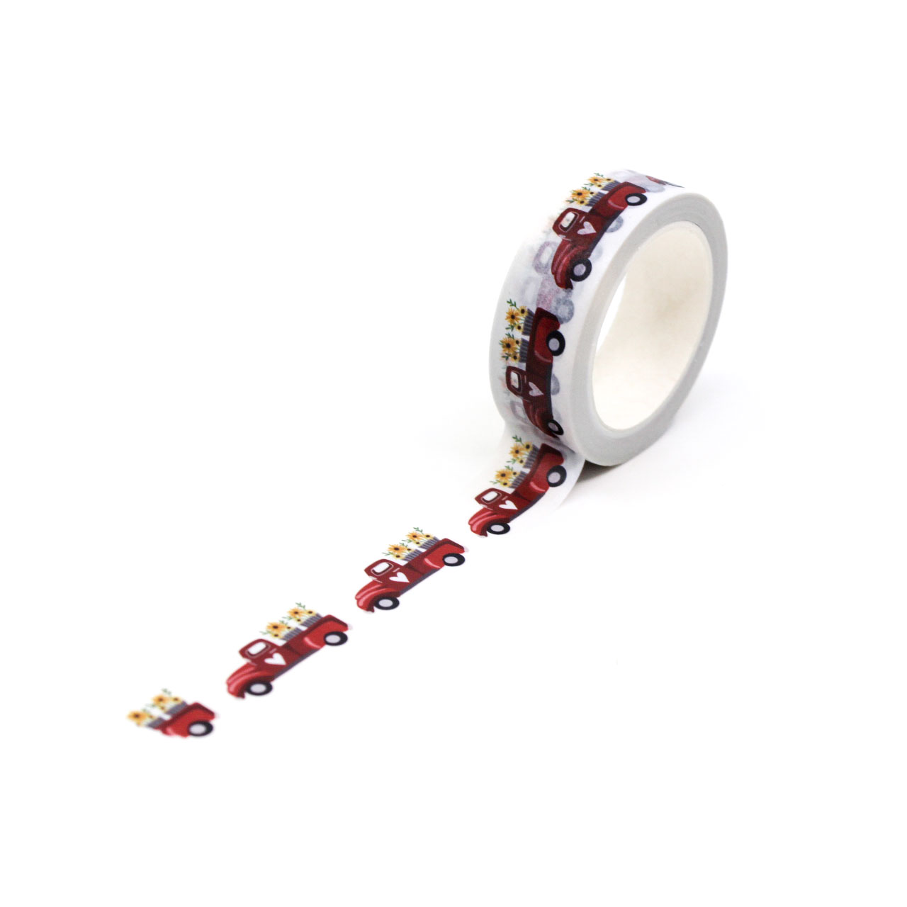 Festive holiday truck washi tape for planners and crafts