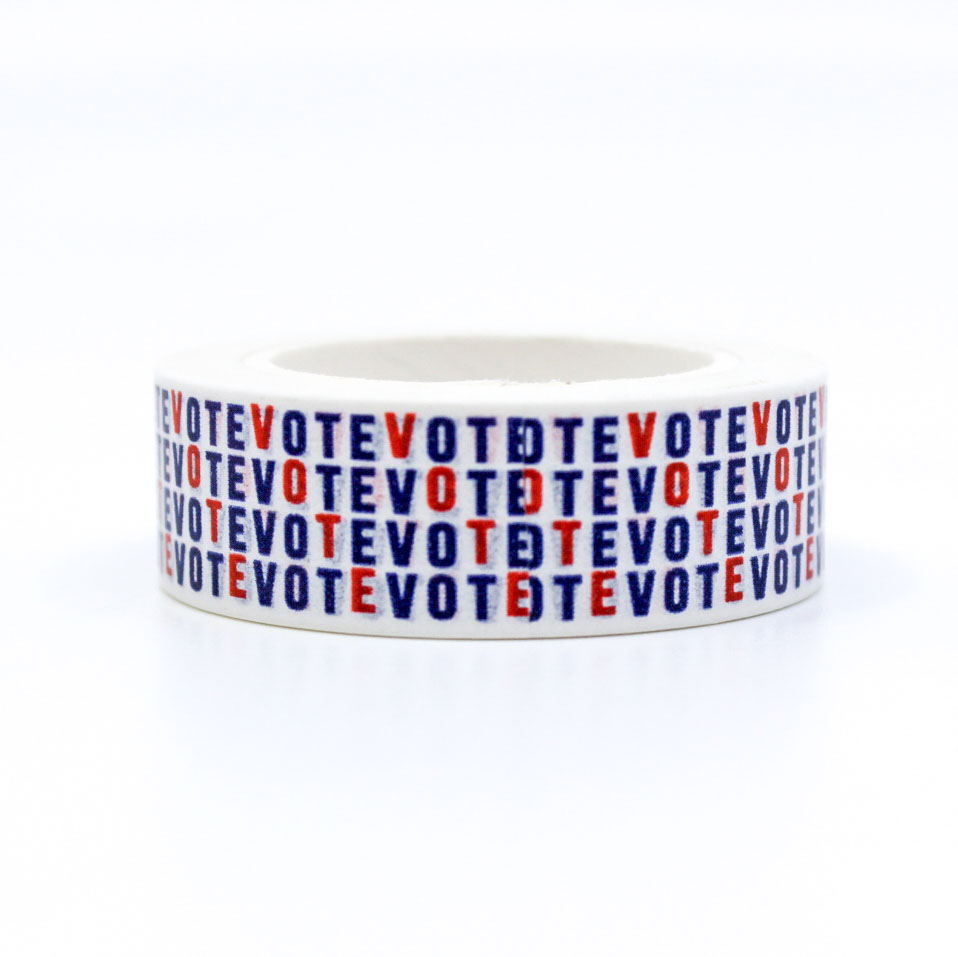 Red White and Blue Vote Washi