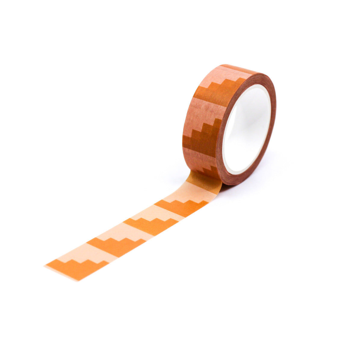 Retro Geometric Colorblock Steps Washi Tape featuring vibrant, interconnected shapes in a nostalgic design, adding a playful and lively touch to your crafting or planning endeavors. This tape is from Worthwhile Paper and sold at BBB Supplies Craft Shop.