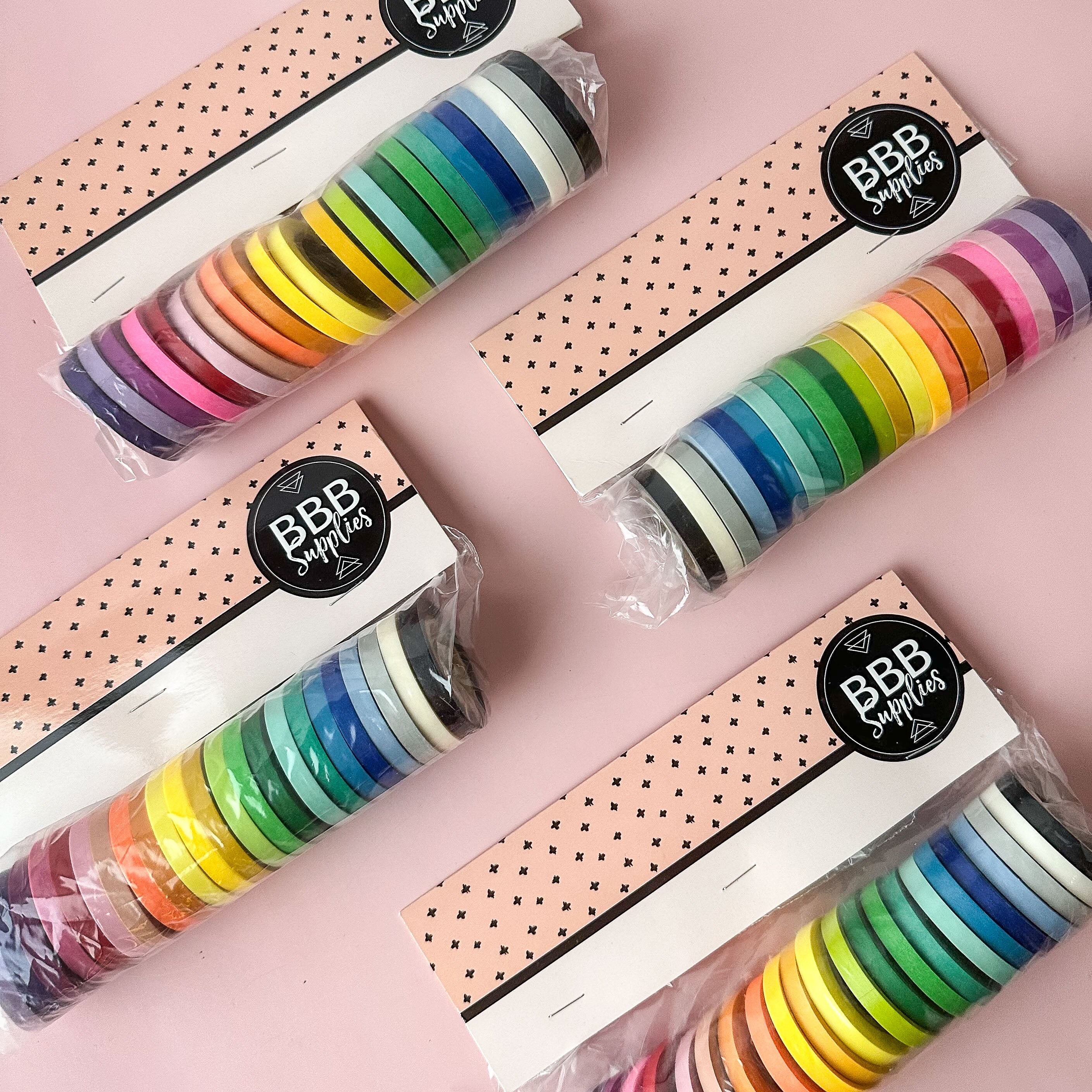Narrow Solid Washi Tape Set