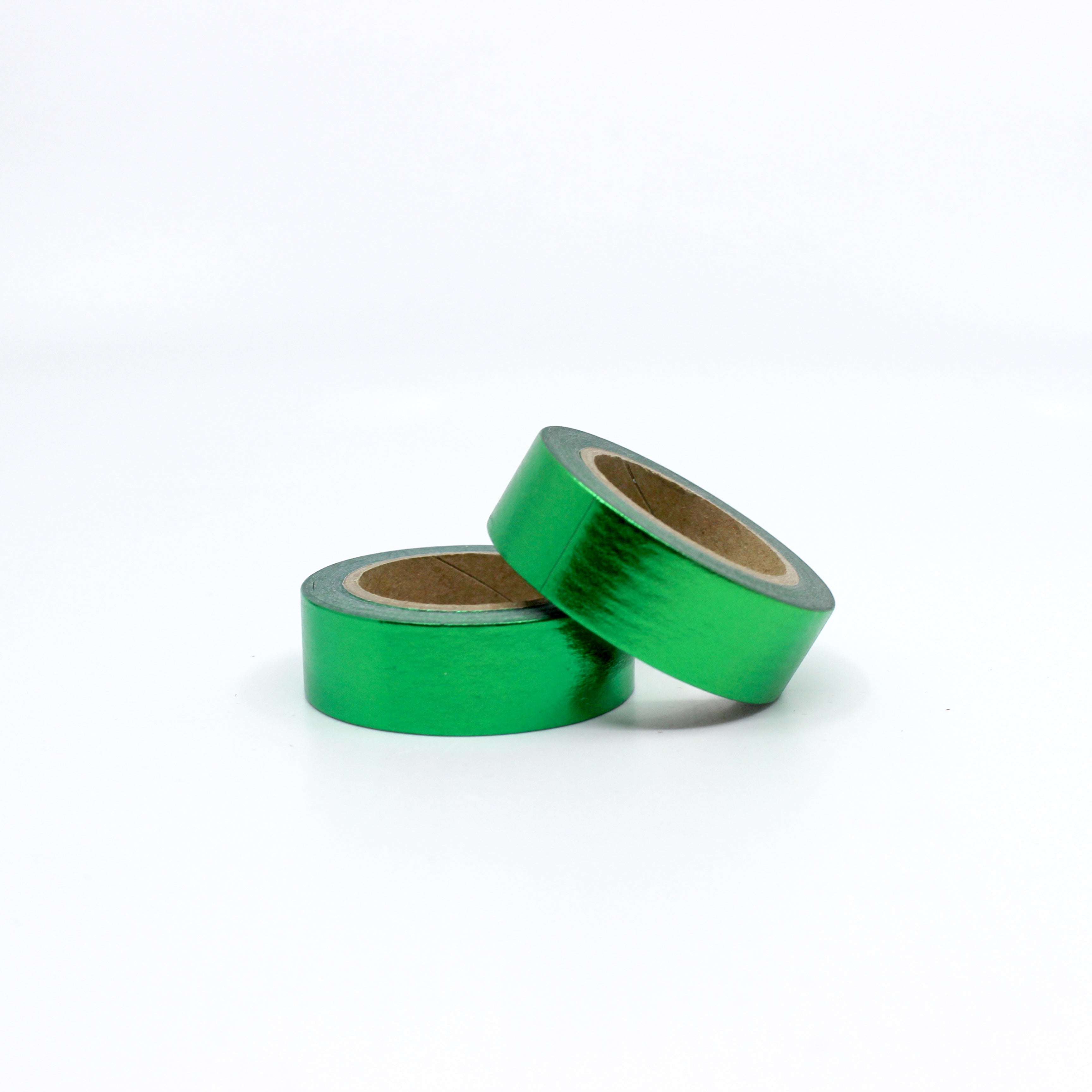 Elevate your projects with our captivating&nbsp;green foil washi tape, showcasing a vibrant green color with a luxurious foil sheen for a glamorous touch. This tape is sold at BBB Supplies Craft Shop.