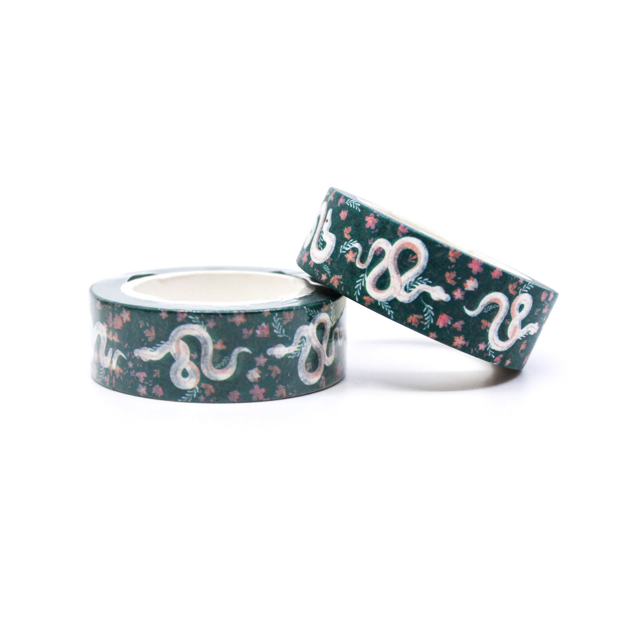 Unleash a touch of mystique with our floral snake pattern washi tape, featuring a unique fusion of floral motifs and sinuous snake designs, perfect for adding an intriguing and artistic element to your crafts. This tape is sold at BBB Supplies Craft Shop.