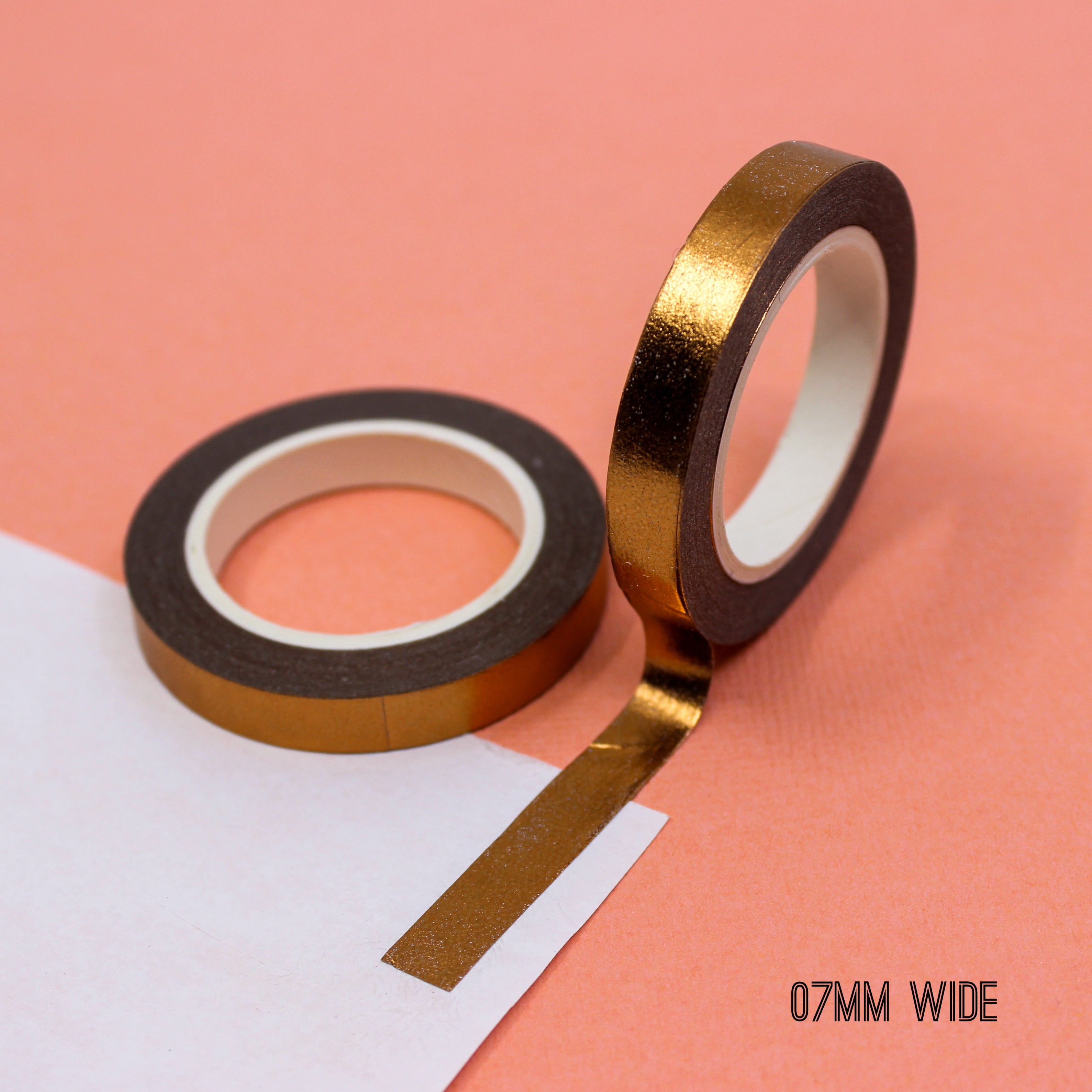 Gold Solid Foil Washi Tape Decorative Self Adhesive Masking Tape