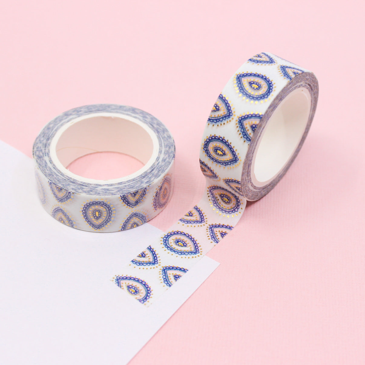 Add a touch of whimsy to your crafts with this charming pastel paisley pattern washi tape. Perfect for adding a pop of color and style to journals, scrapbooks, and more. This tape is sold at BBB Supplies Craft Shop.