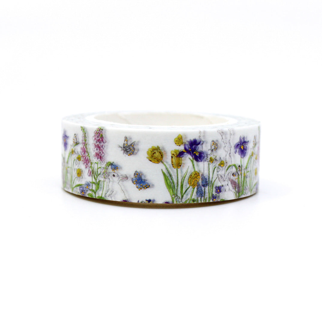Spring Wild Flowers and Butterflies Washi Tape: This washi tape features a charming design of spring wildflowers and butterflies, adding a touch of nature's beauty to your crafts and projects. This washi is sold at BBB Supplies Craft Shop.
