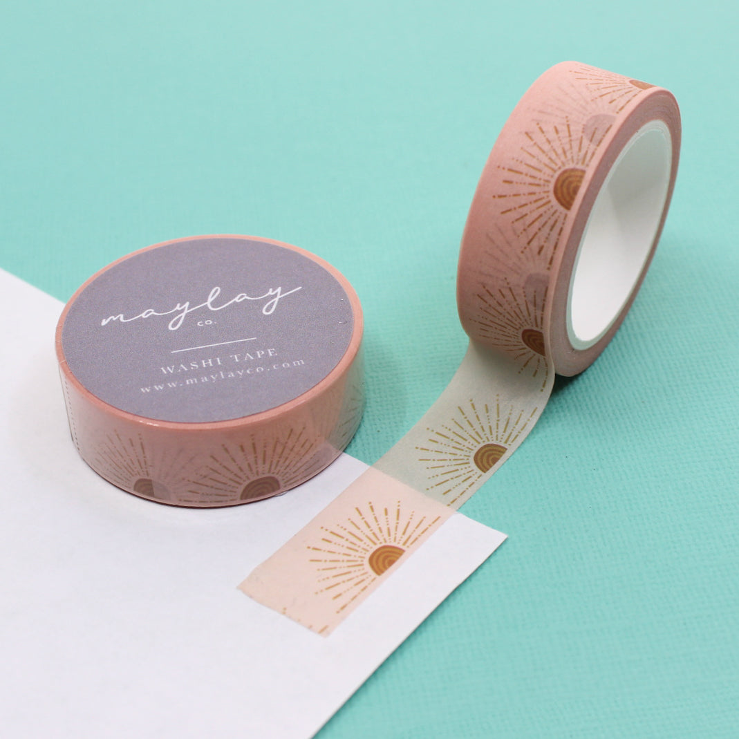 Beautiful zen sunrise washi tape from Maylay Co and sold at BBB Supplies Craft Shop.