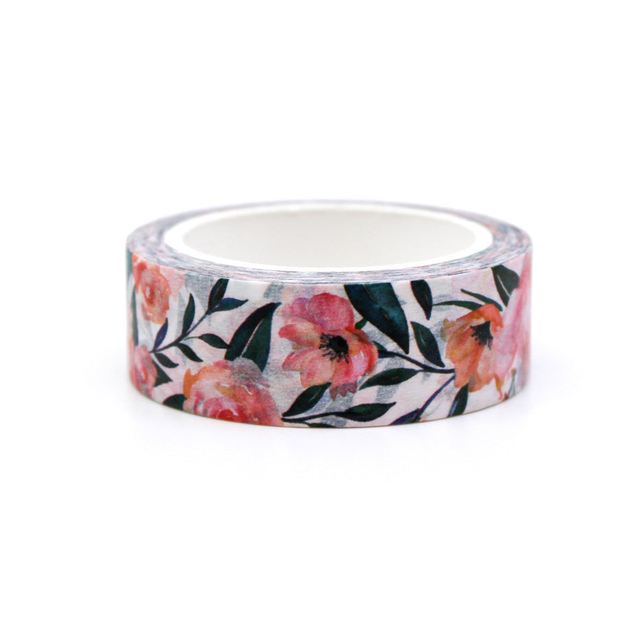 Transport your crafts to a tropical paradise with our tropical pink floral washi tape, featuring vibrant pink flowers against lush greenery, perfect for adding a touch of exotic beauty to your projects. This tape is sold at BBB Supplies Craft Shop and designed by Zynshe.