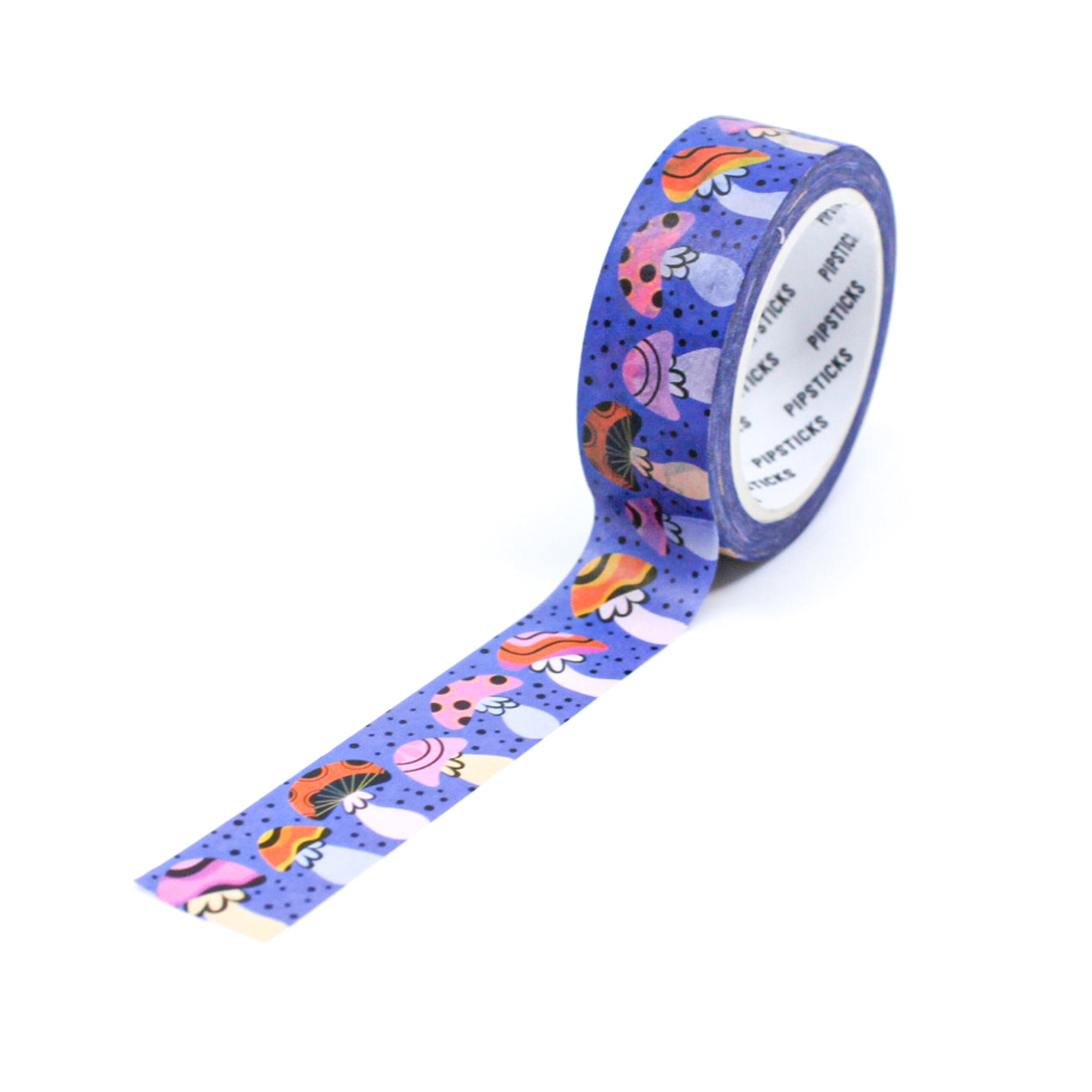Embark on a whimsical journey with our twilight flight mushroom washi tape, featuring enchanting mushrooms in a twilight setting, evoking a sense of magic and wonder in your crafts. This tape is designed by Pipsticks and sold at BBB Supplies Craft Shop.