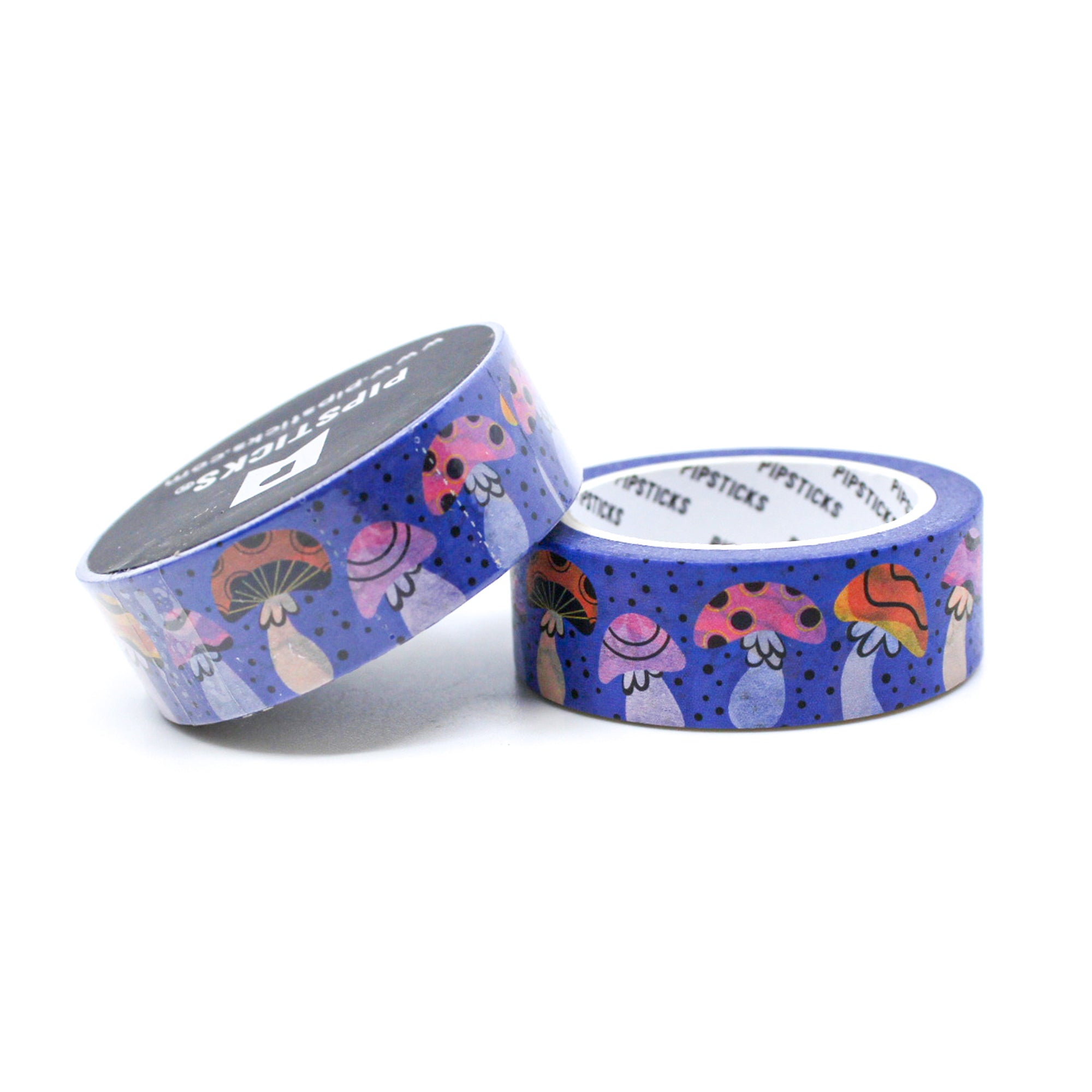 Embark on a whimsical journey with our twilight flight mushroom washi tape, featuring enchanting mushrooms in a twilight setting, evoking a sense of magic and wonder in your crafts. This tape is designed by Pipsticks and sold at BBB Supplies Craft Shop.