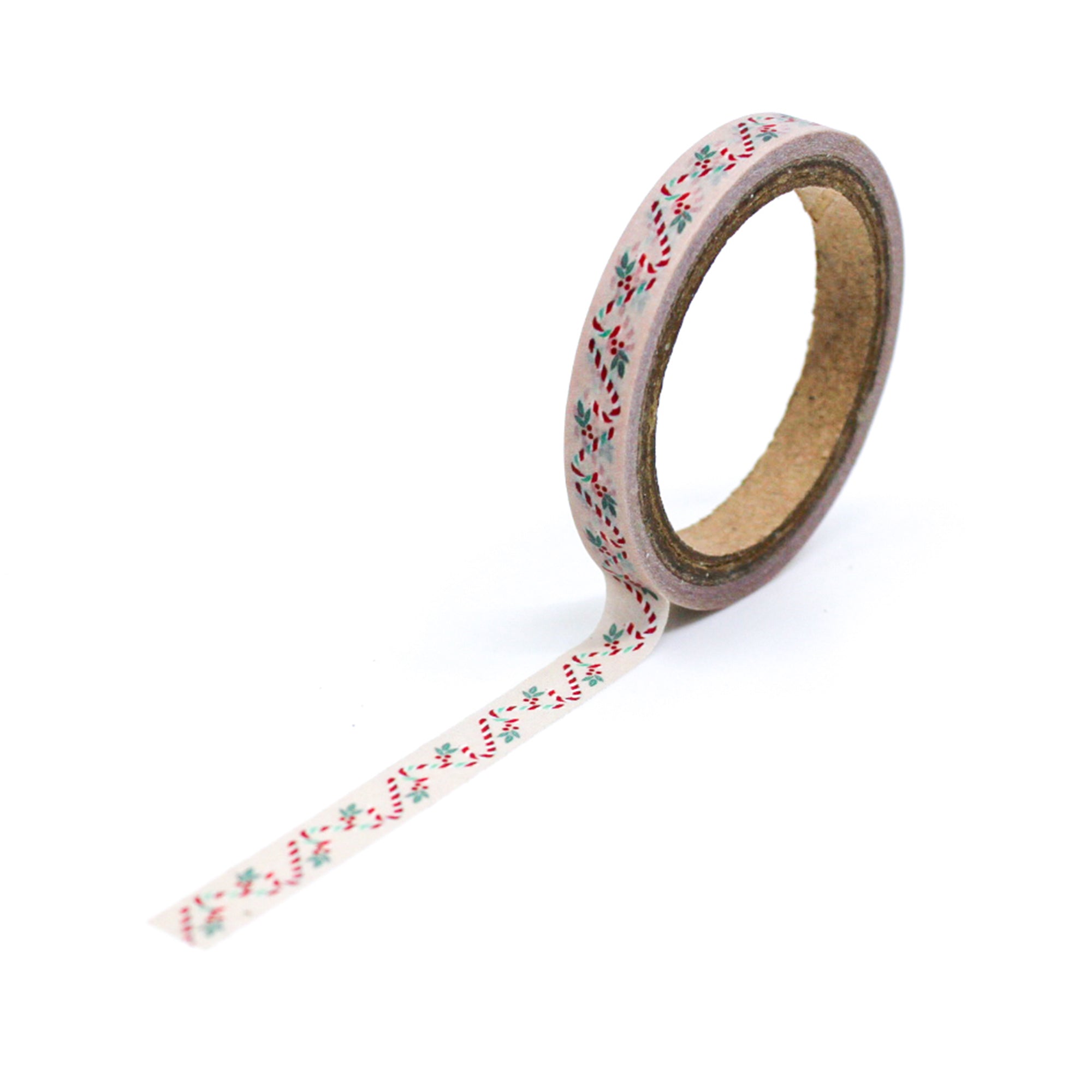 Elevate your holiday crafts with our vintage candy cane washi tape, featuring charming and nostalgic candy cane designs that harken back to yesteryears, perfect for adding a touch of timeless holiday charm to your projects. This tape is sold at BBB Supplies Craft Shop.