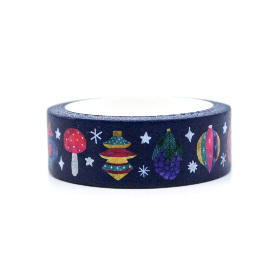 Colorful retro ornament washi tape for journaling and planners
