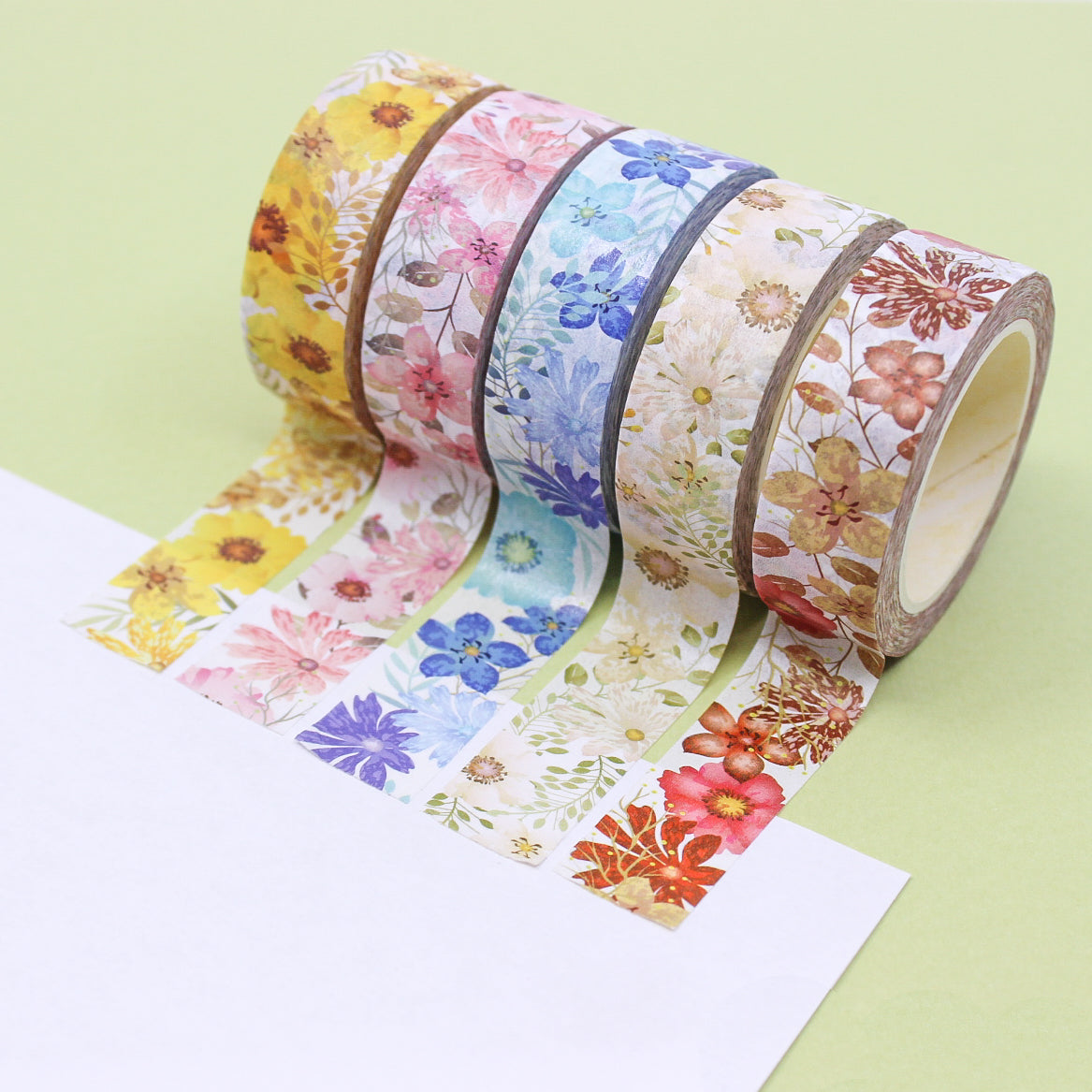 Add a touch of nature's beauty to your crafts with our floral washi tape, featuring elegant floral designs in a variety of colors, perfect for creating graceful and artistic accents. This tape is sold at BBB Supplies Craft Shop.