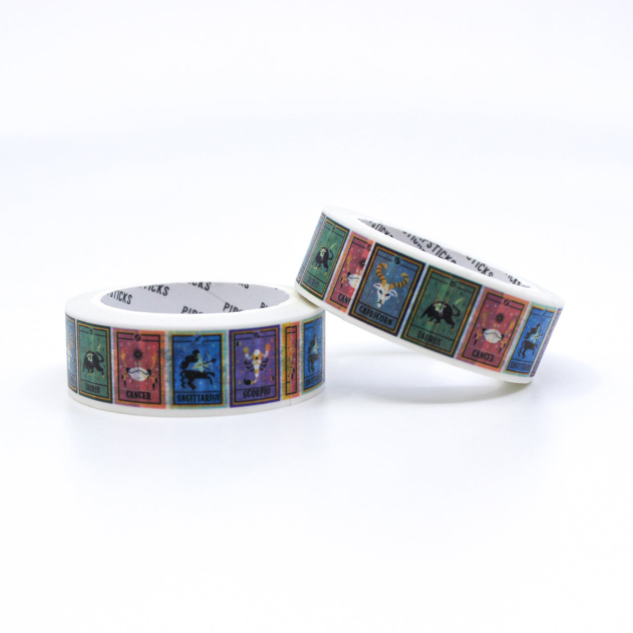 Discover your astrological destiny with our 'What's Your Sign' Zodiac Washi Tape, adorned with the twelve zodiac signs. Ideal for adding a touch of celestial mystique to your projects. This tape is from Pipsticks and sold at BBB Supplies Craft Shop.