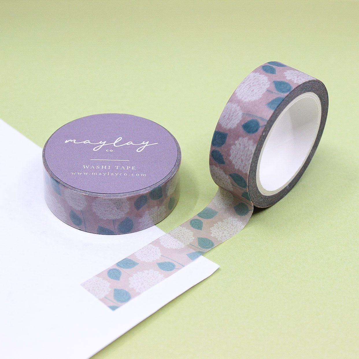 White Hydrangea Floral Washi