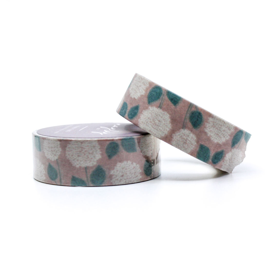 White Hydrangea Floral Washi