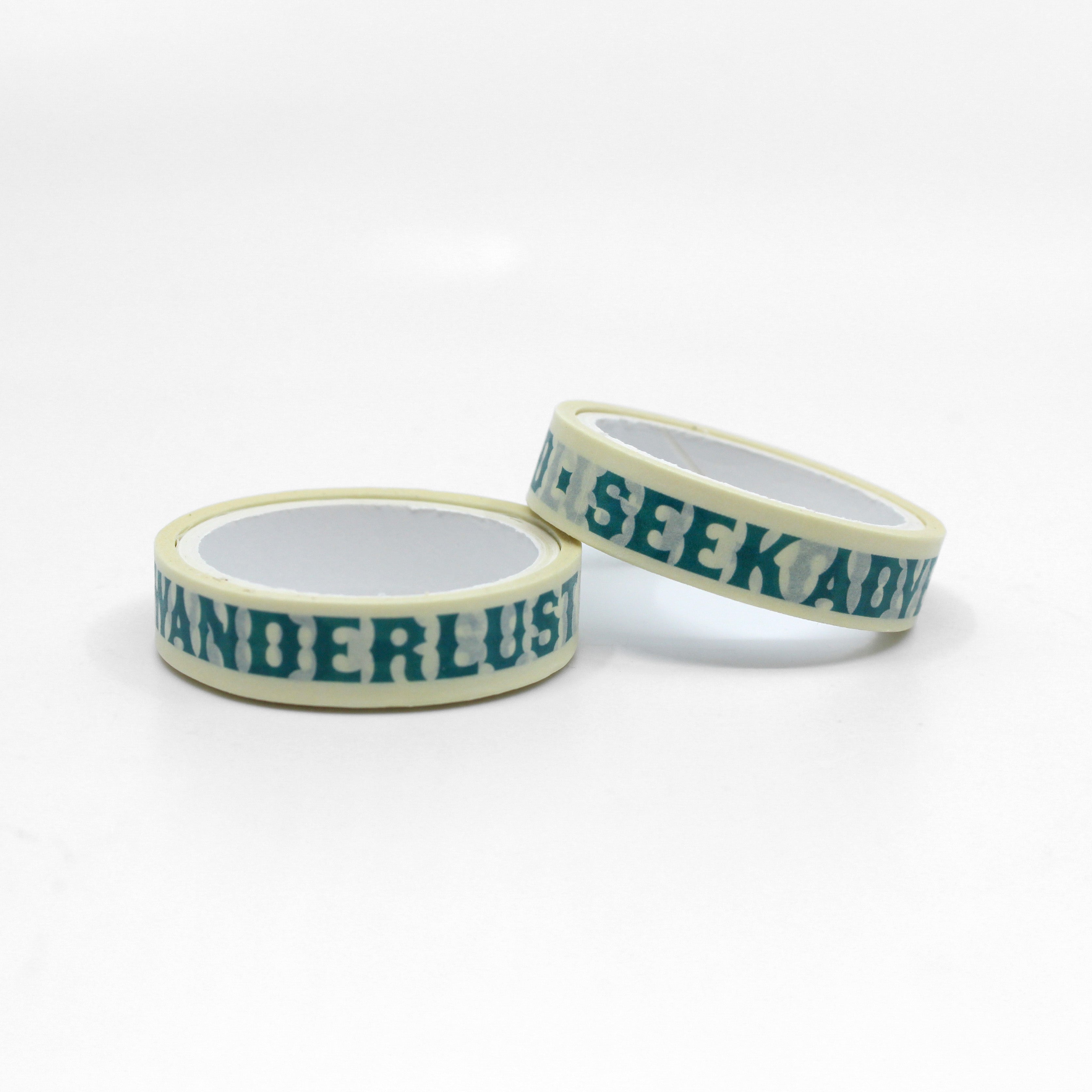 Embark on a creative journey with our Wanderlust Seek Adventure Washi Tape. Featuring inspiring phrases and motifs, it adds a touch of wanderlust and positivity to your crafts. This tape is sold at BBB Supplies Craft Shop.