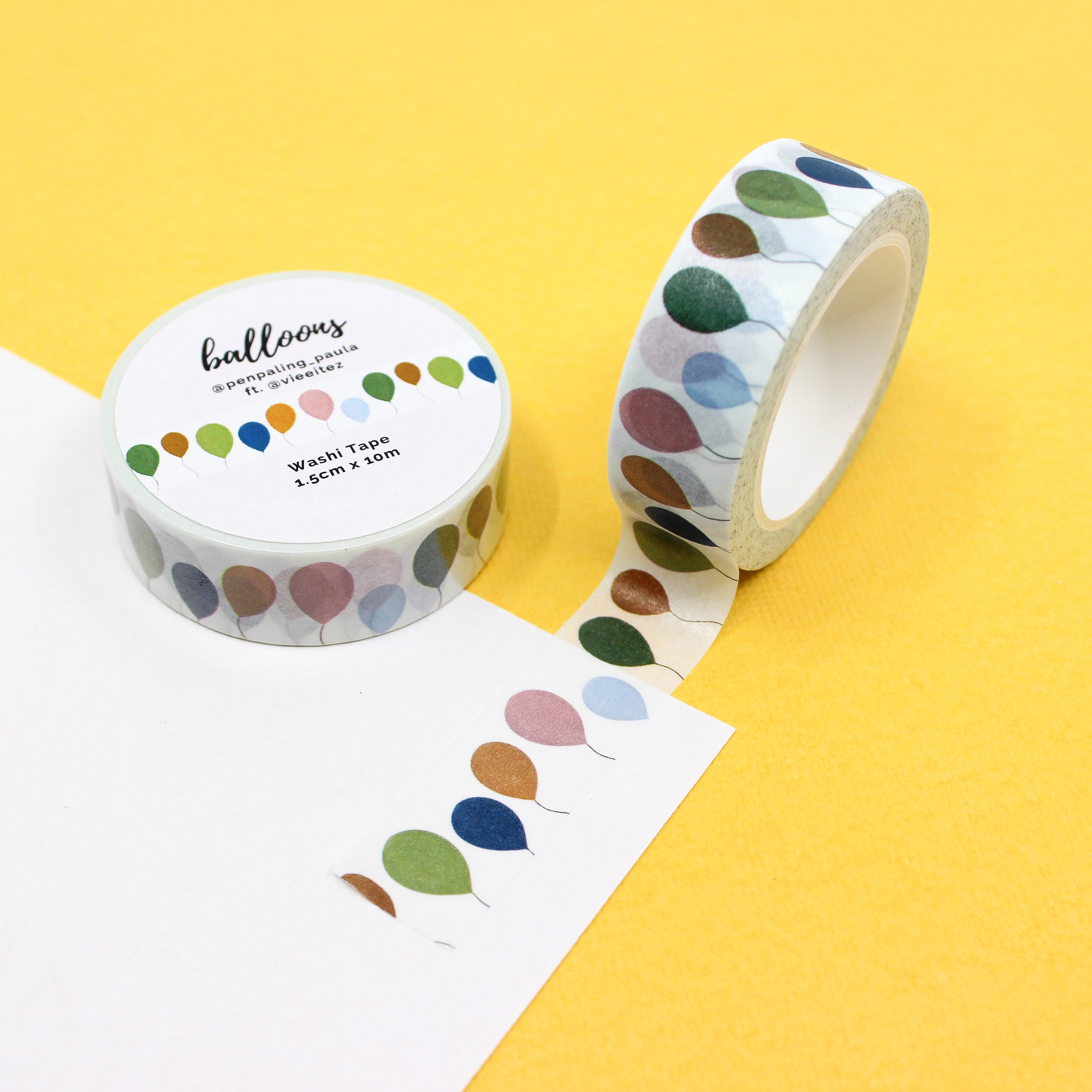 This is a colorful balloons themed washi tape from BBB Supplies Craft Shop