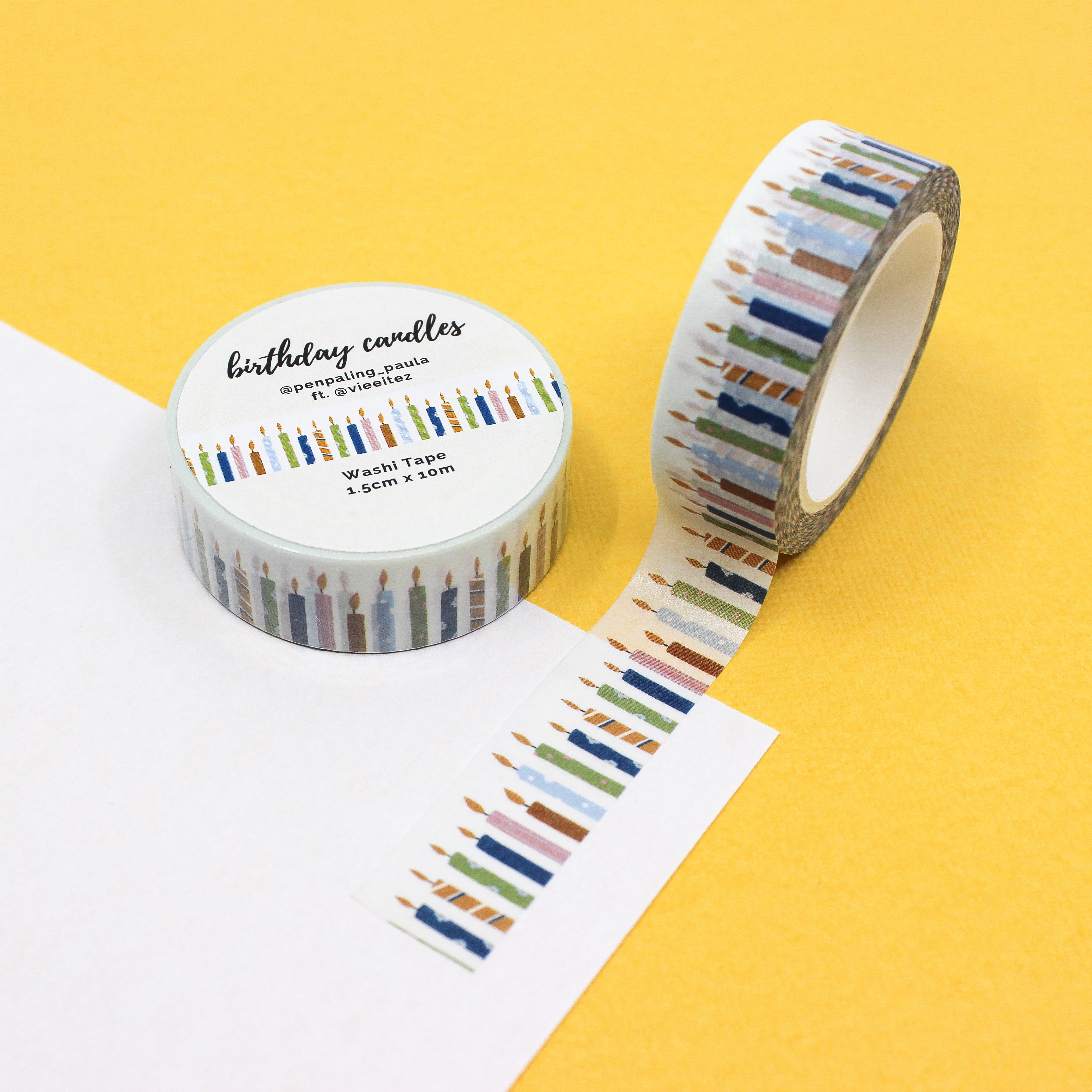 This is a colorful candles themed washi tape from BBB Supplies Craft Shop
