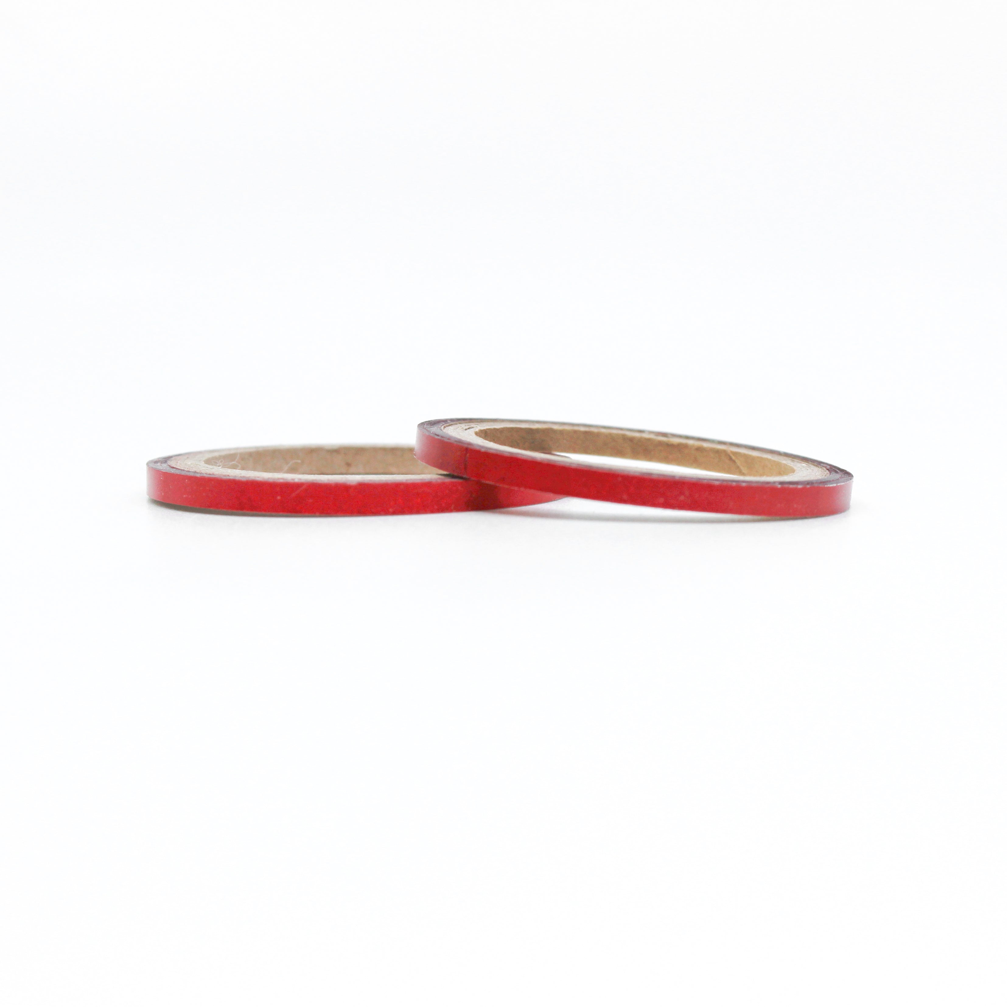 This is a roll of thin solid red foil valentine washi tapes from BBB Supplies Craft Shop