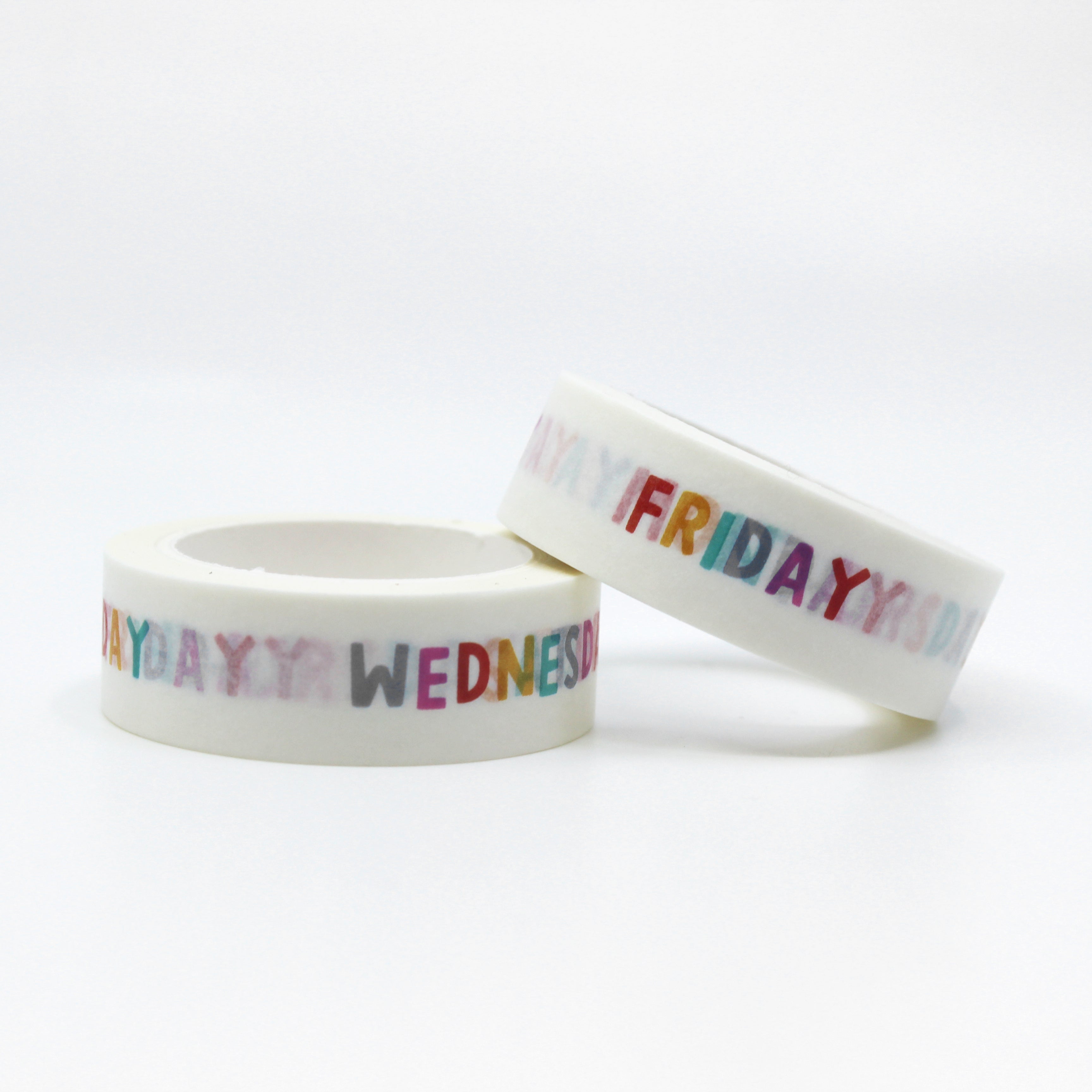 This is a roll of color rainbow days-of-the-week pattern washi tapes from BBB Supplies Craft Shop is perfect for the planner addict. Save so much time when writing out the days of the week.